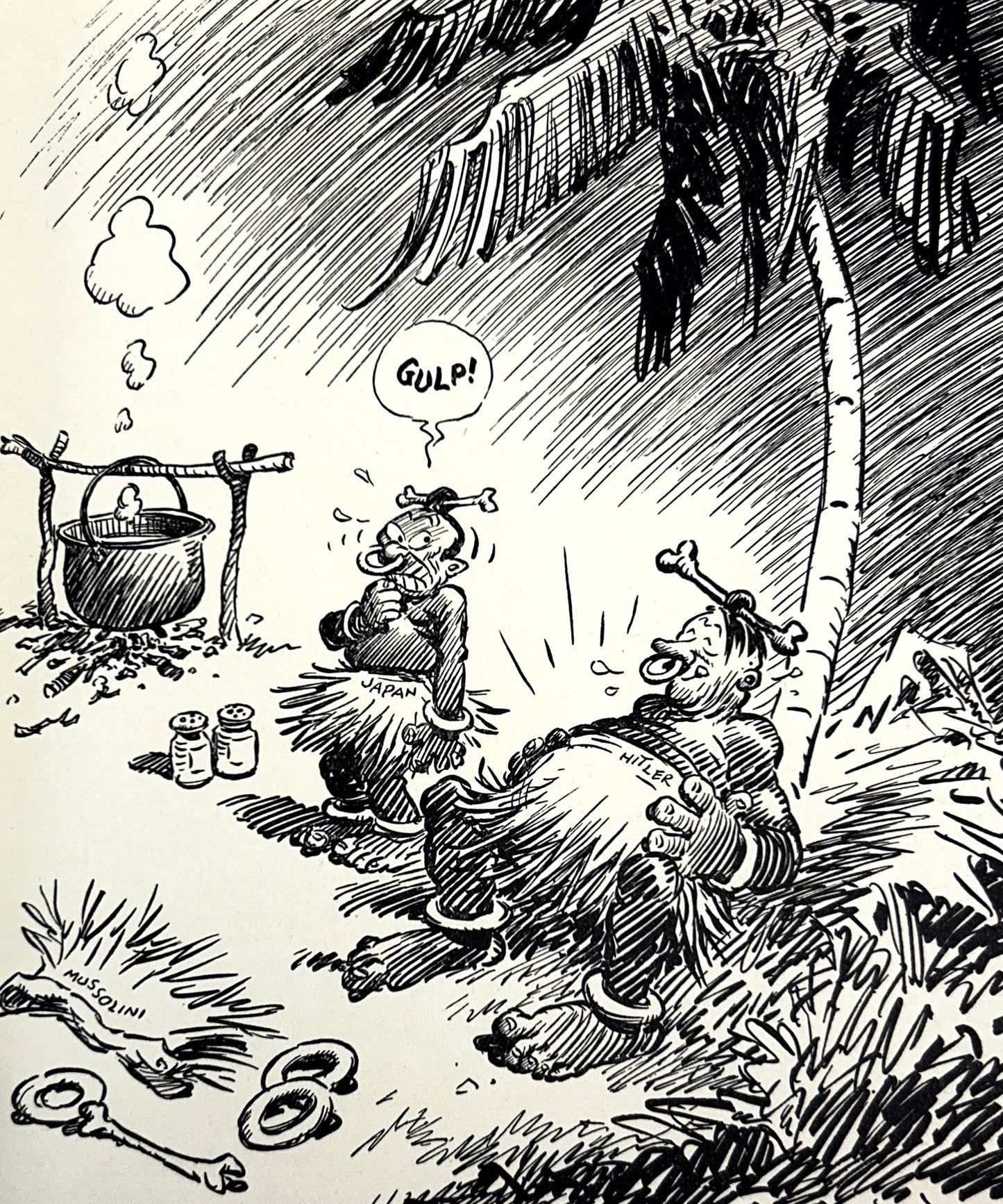 '41 and '42 AD Cartoons by Vaughn Shoemaker 1942 SIGNED