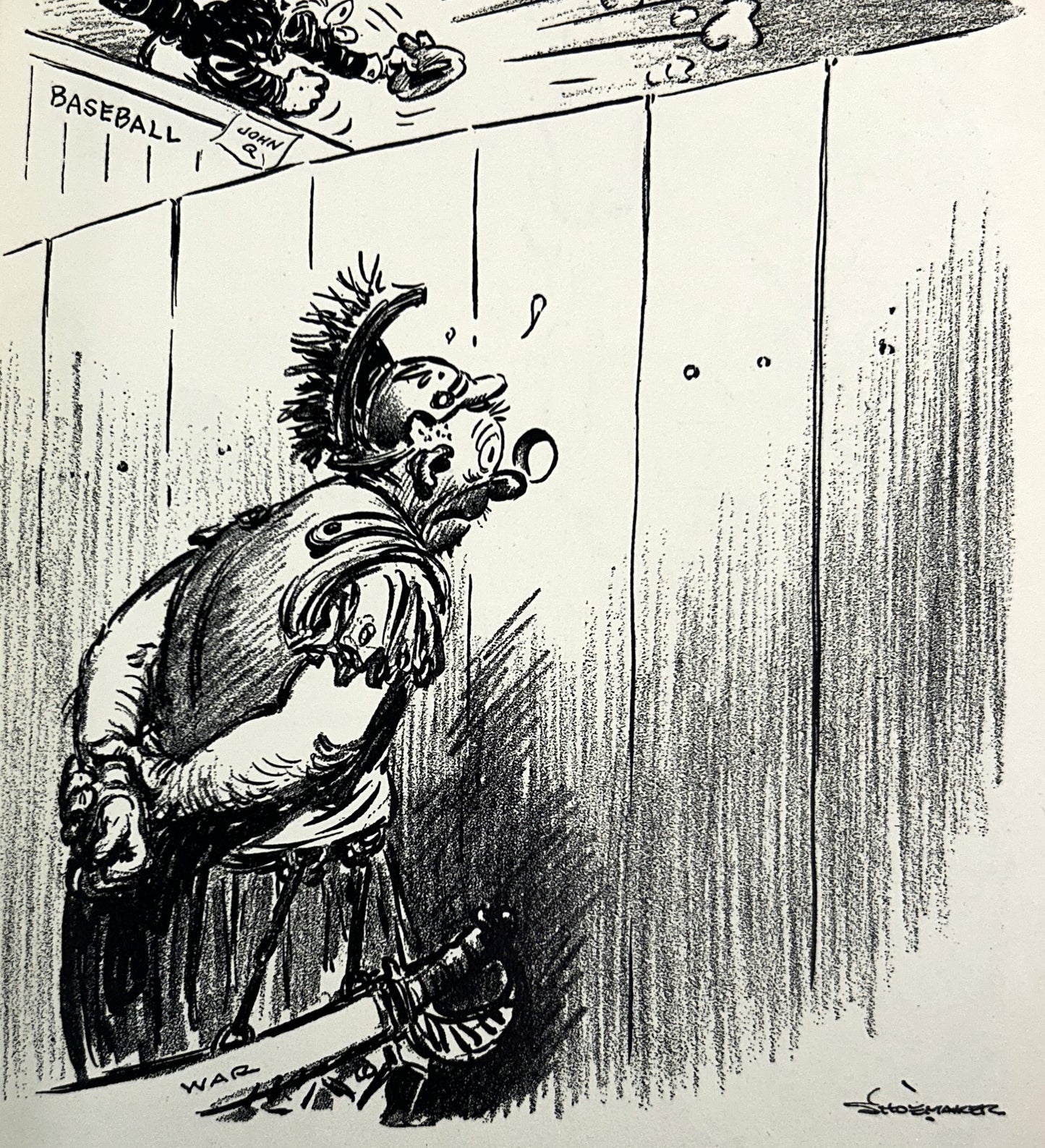 '41 and '42 AD Cartoons by Vaughn Shoemaker 1942 SIGNED