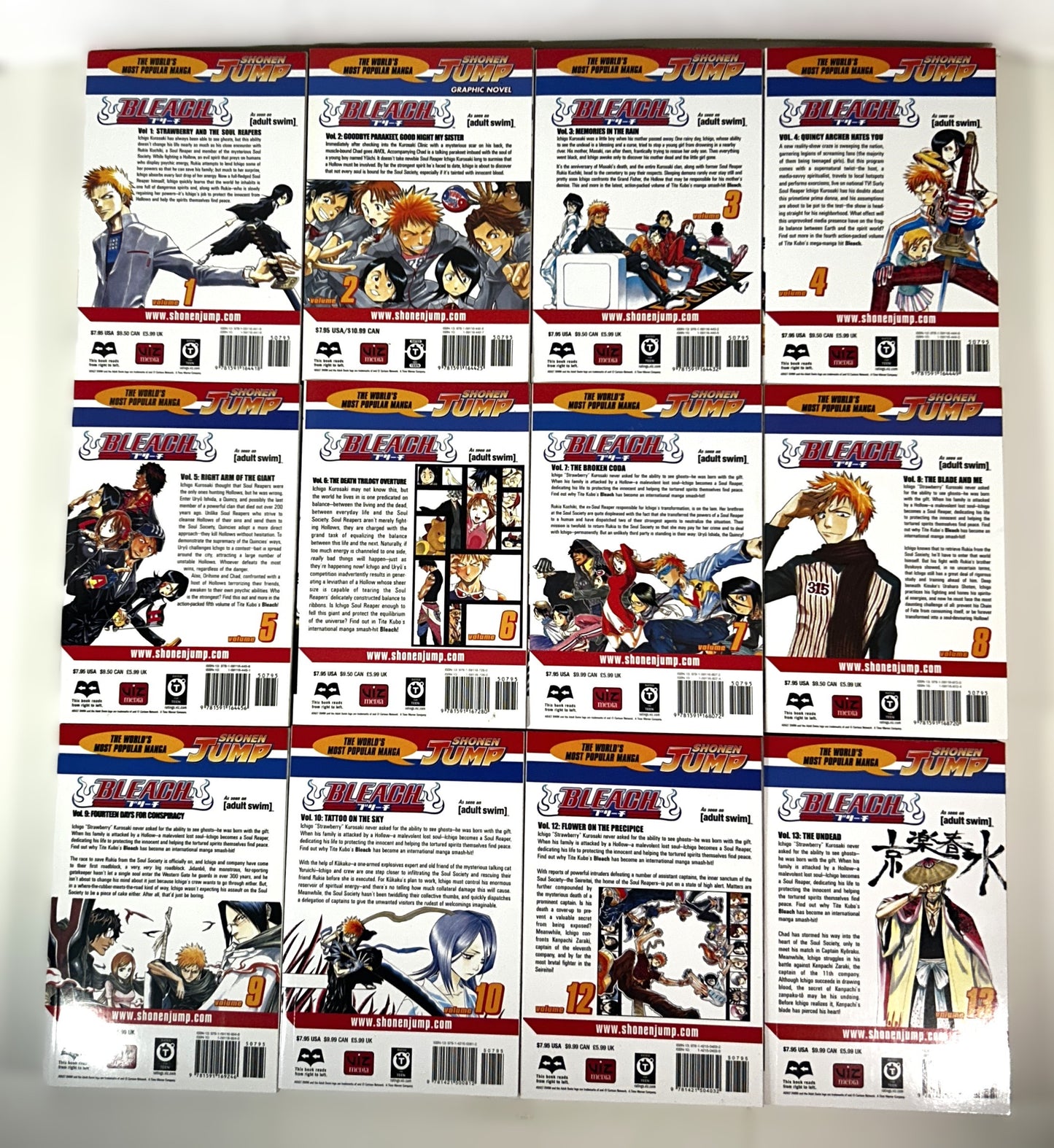 Set of 18 Bleach by Tite Kubo 2008 #1-10, #12-19