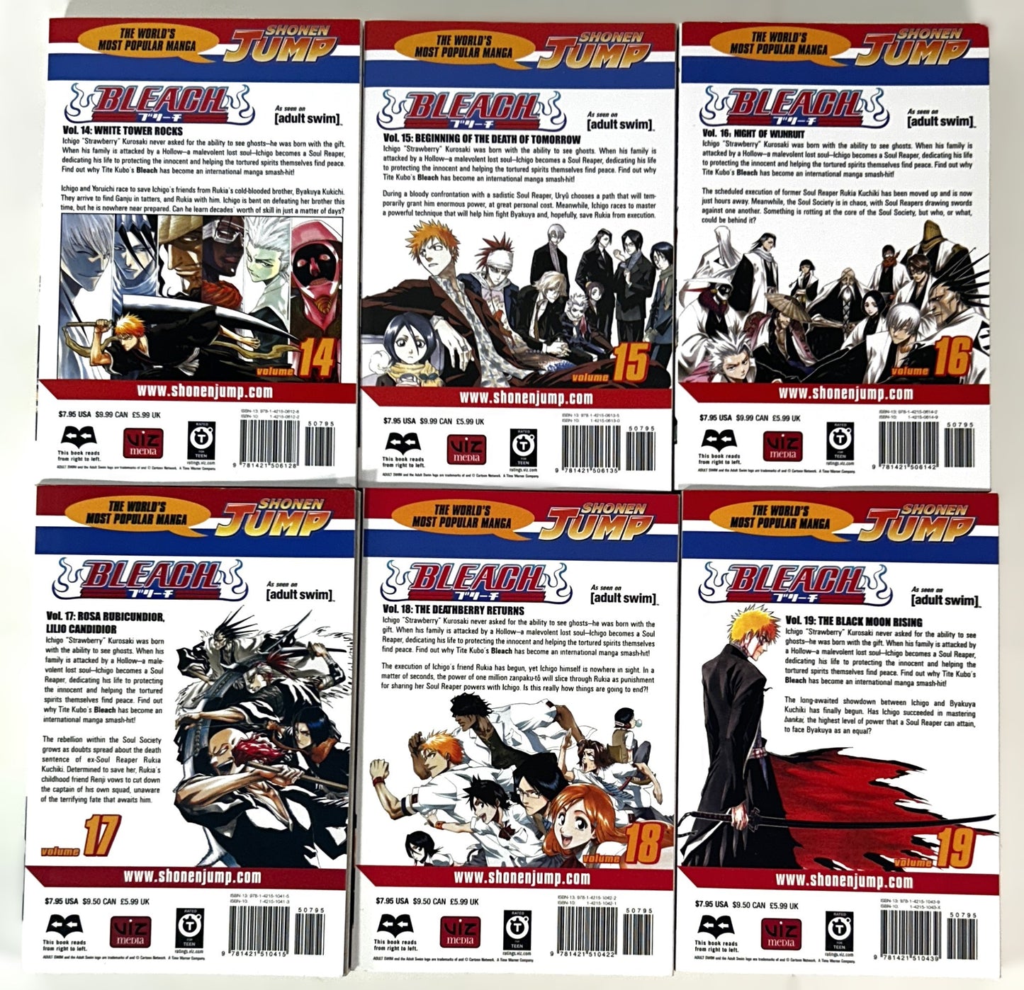 Set of 18 Bleach by Tite Kubo 2008 #1-10, #12-19