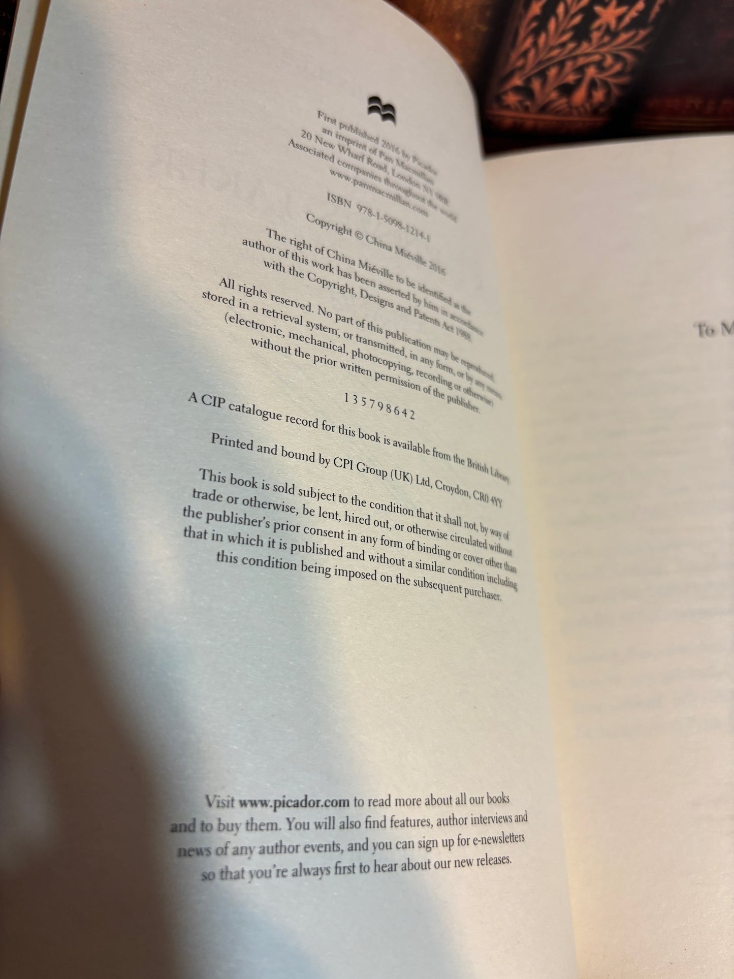 This Census-Taker by China Mieville SIGNED & Numbered 1st Edition