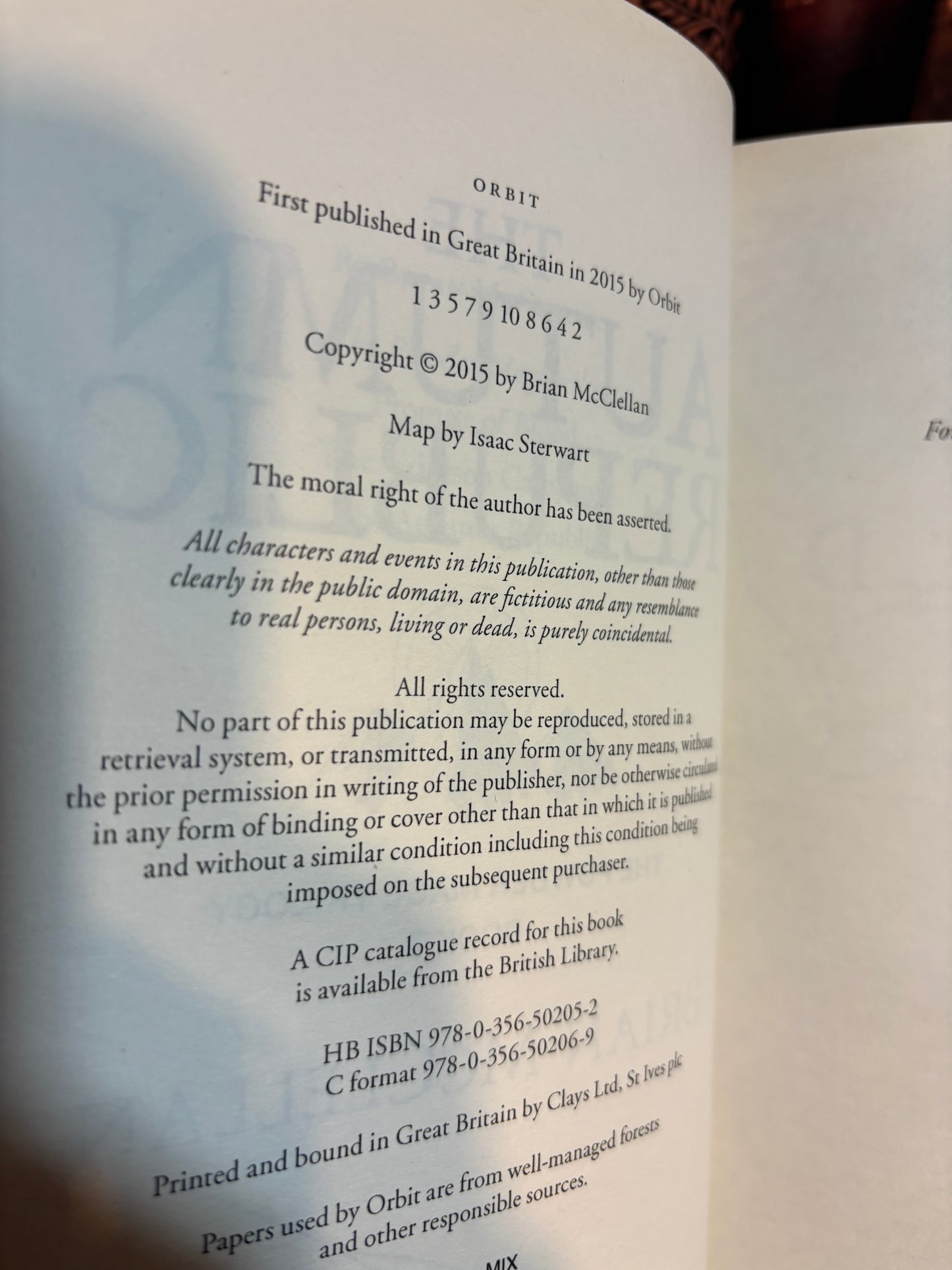 The Autumn Republic by Brian McClellan SIGNED 1st Edition
