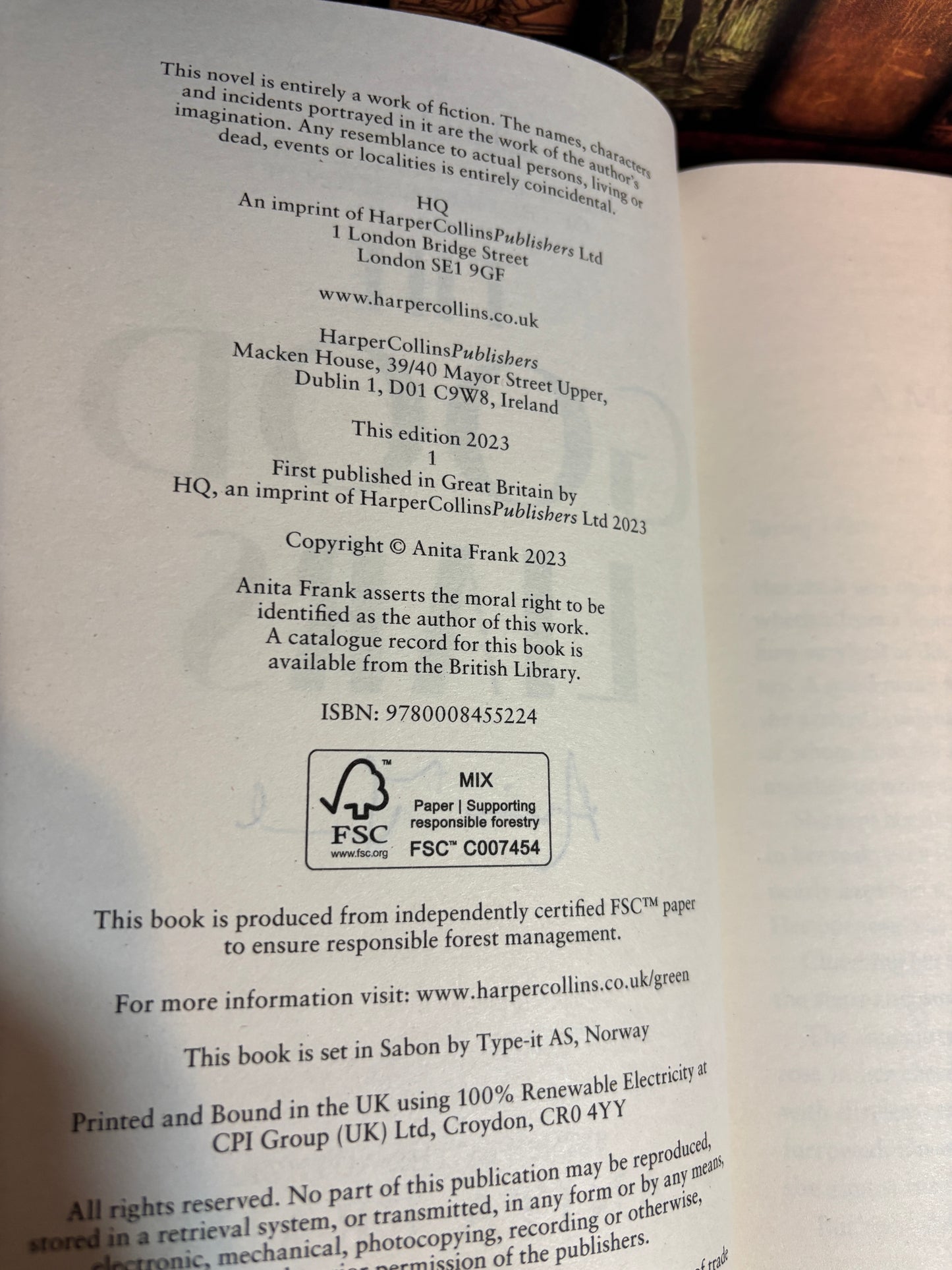 The Good Liars by Anita Frank SIGNED & Numbered #1412/1500 1st Edition w/ Sprayed Edges