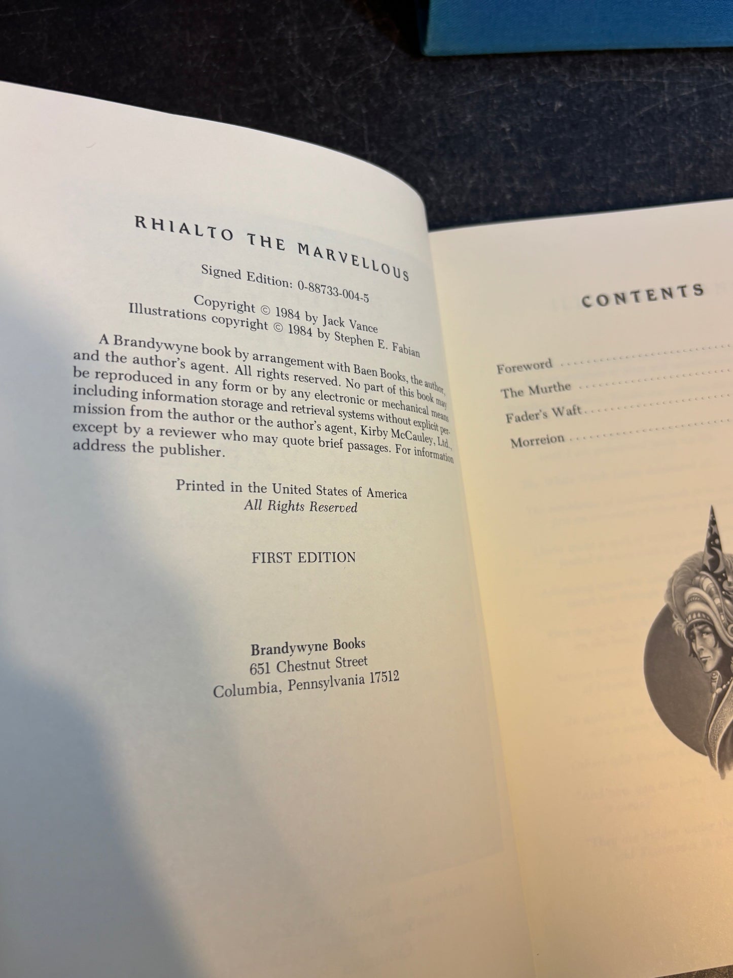Rhialto the Marvellous by Jack Vance SIGNED Limited 1st Edition 1984 Stephen E Fabian Illustrations