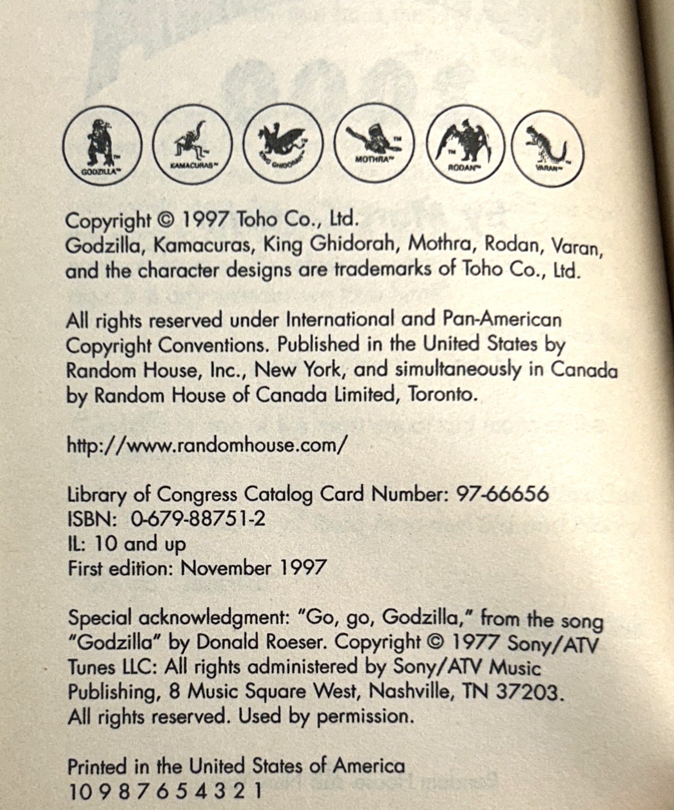 Godzilla 2000 by Marc Cerasini 1997 1st Printing