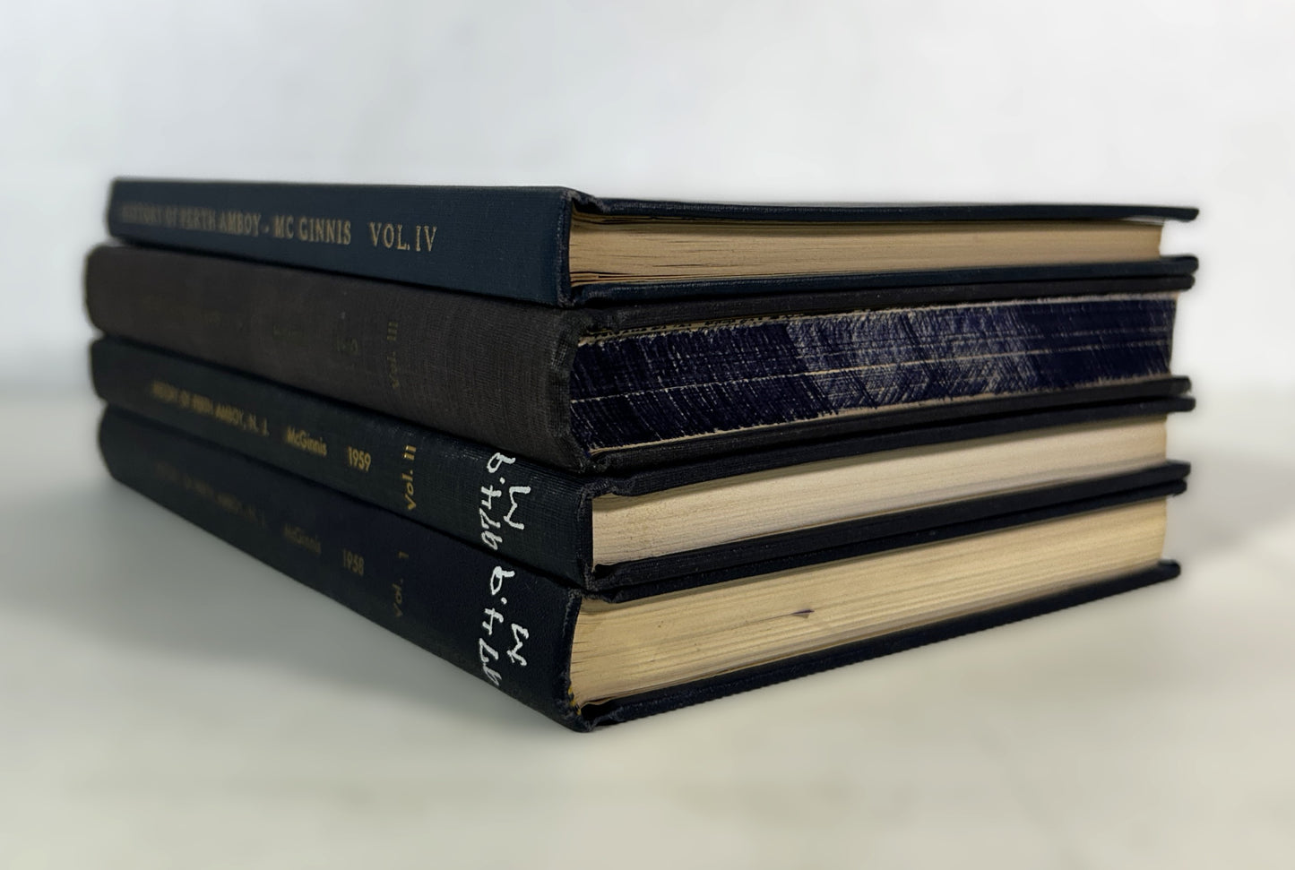 Set of 4 History of Perth Amboy by William C. McGinnis 1958-1962 SIGNED