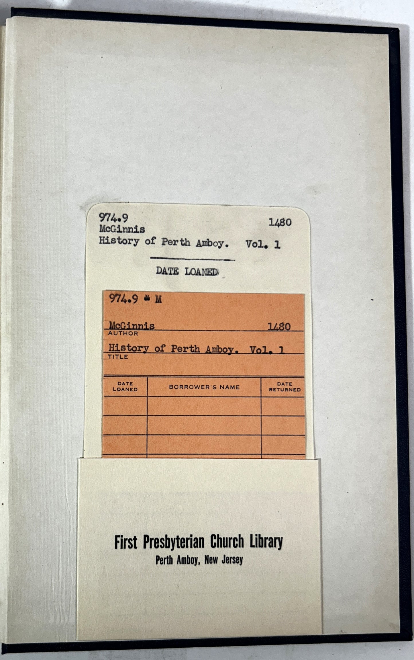 Set of 4 History of Perth Amboy by William C. McGinnis 1958-1962 SIGNED