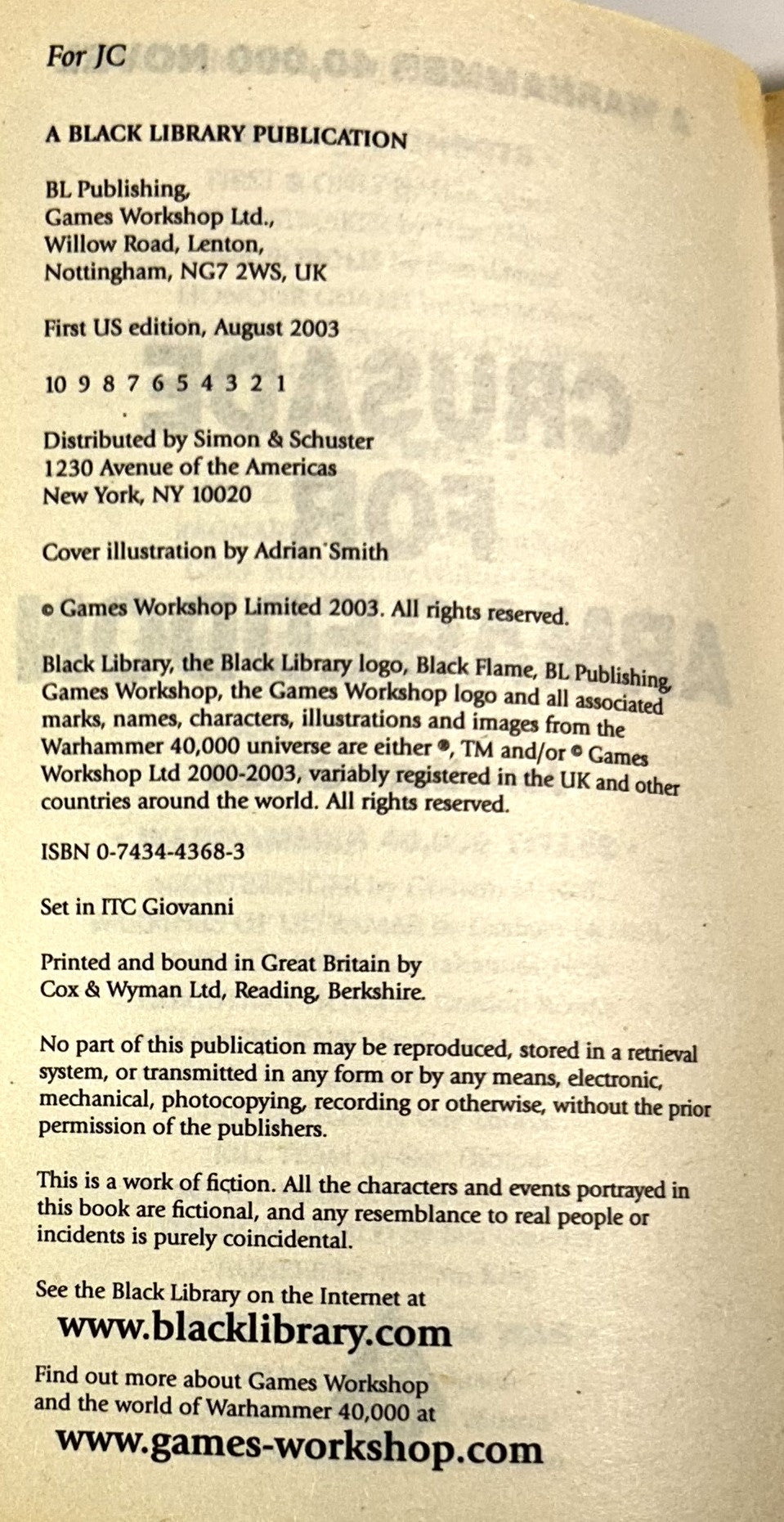 Warhammer 40,000: Armageddon by Jonathan Green 2003