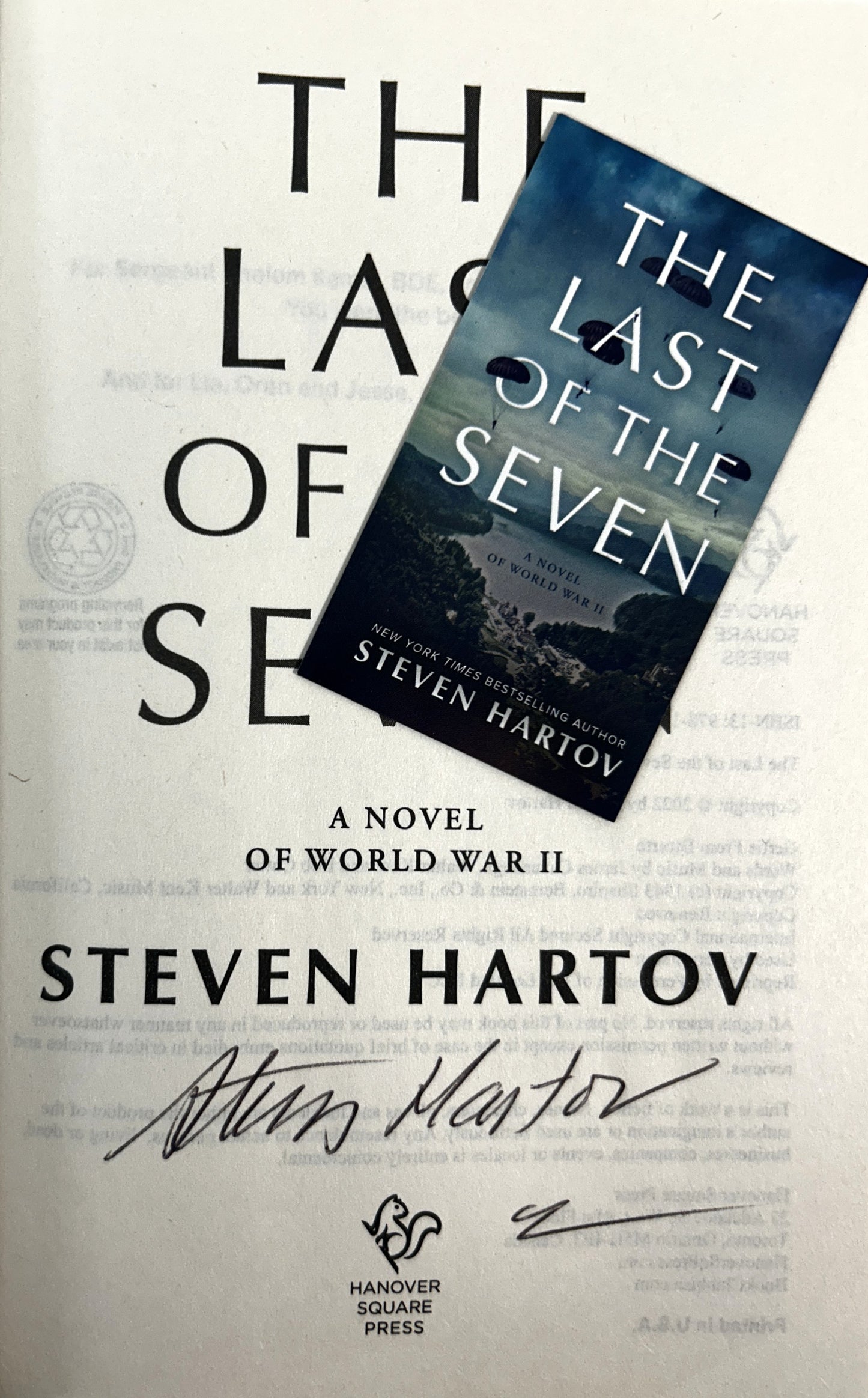 Last of the Seven by Steven Hartov 2022 SIGNED