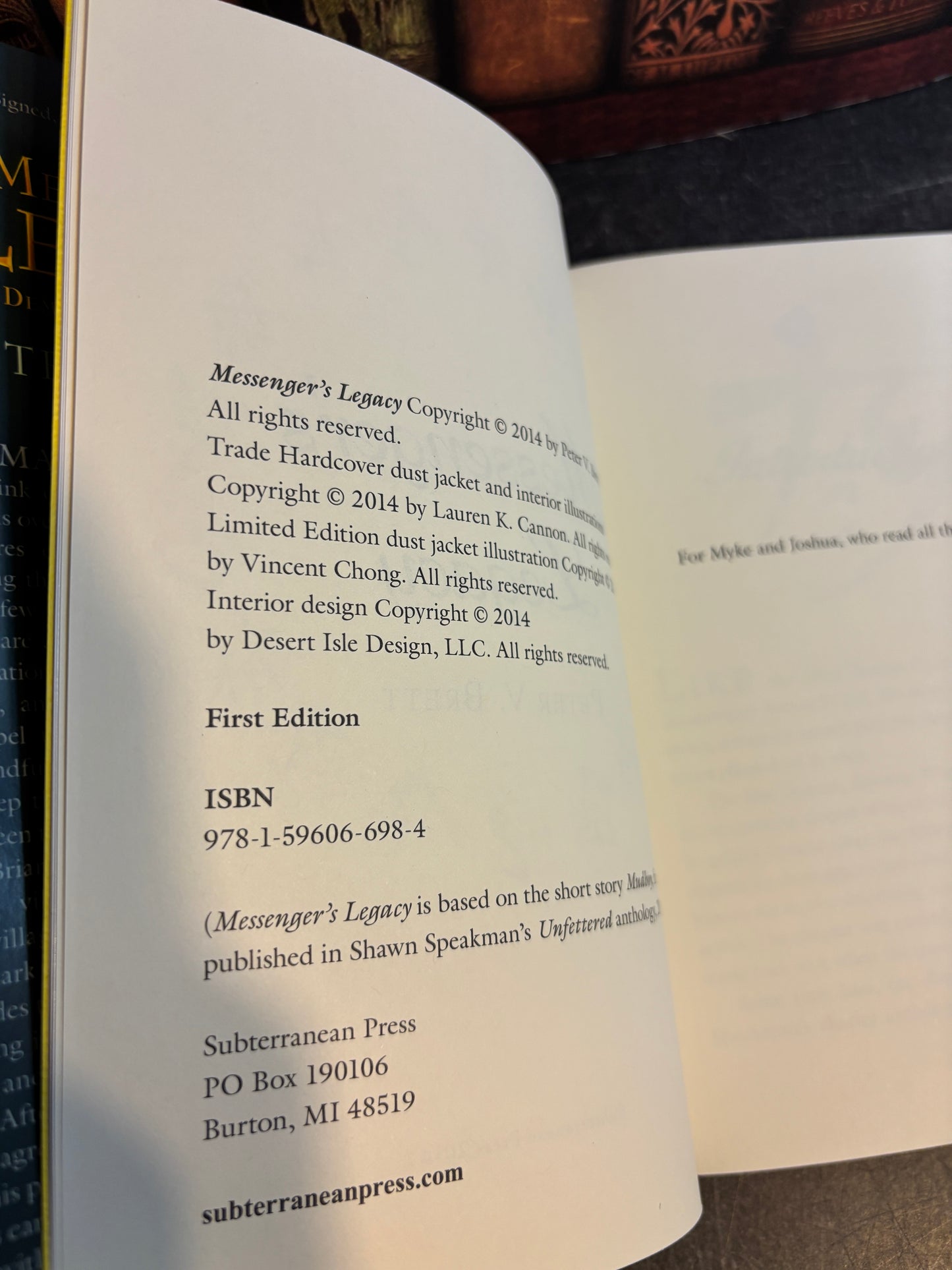 Messenger's Legacy by Peter V Brett SIGNED Limited Edition #31/750 Subterranean Press