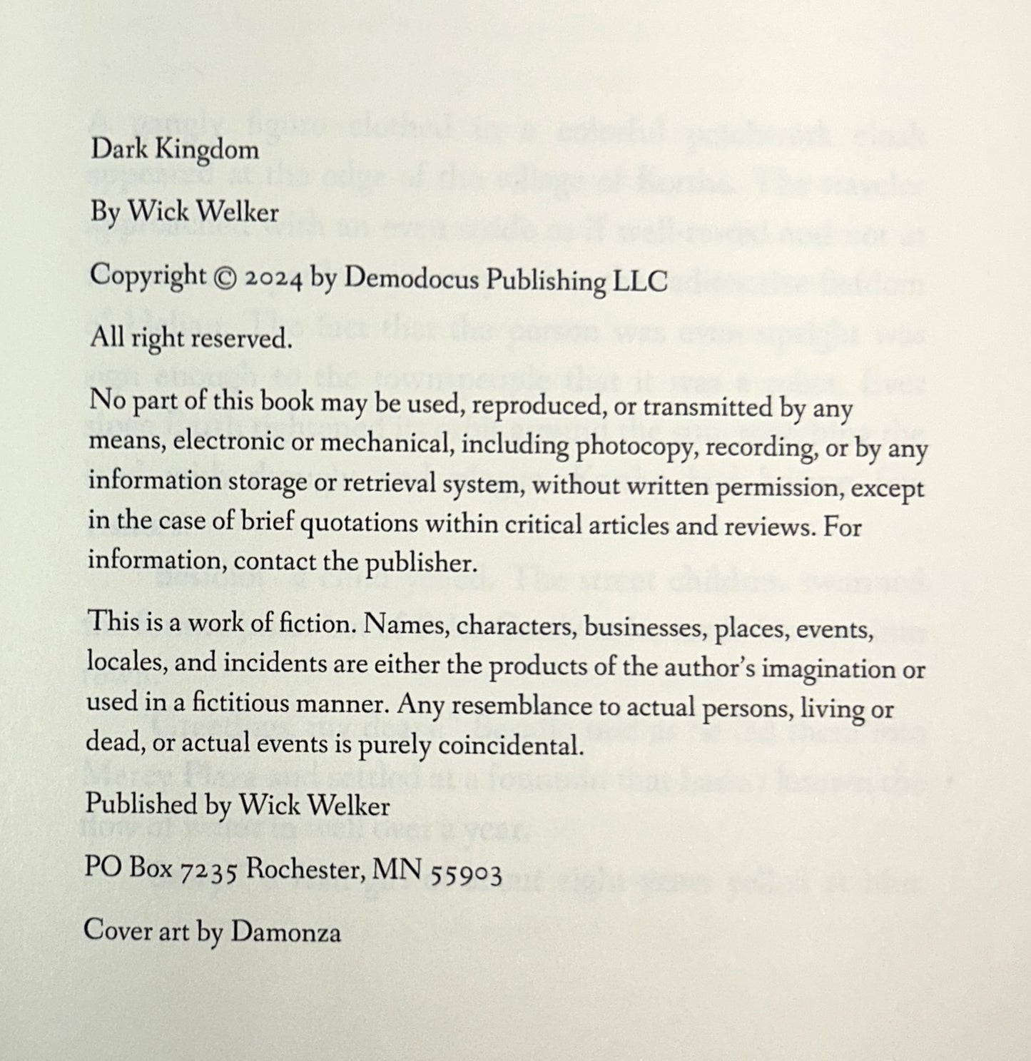 Set of 2 Dark Law (Dark Theory + Dark Kingdom) by Wick Welker 2022-2024