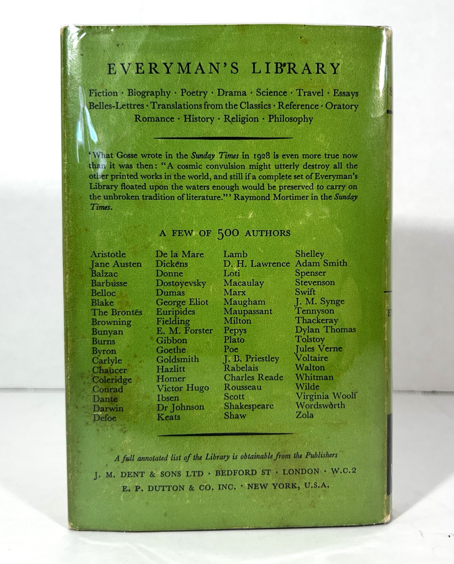 Everyman's Library 767: The Strange Case of Dr. Jekyll and Mr. Hyde by Robert Louis Stevenson 1968