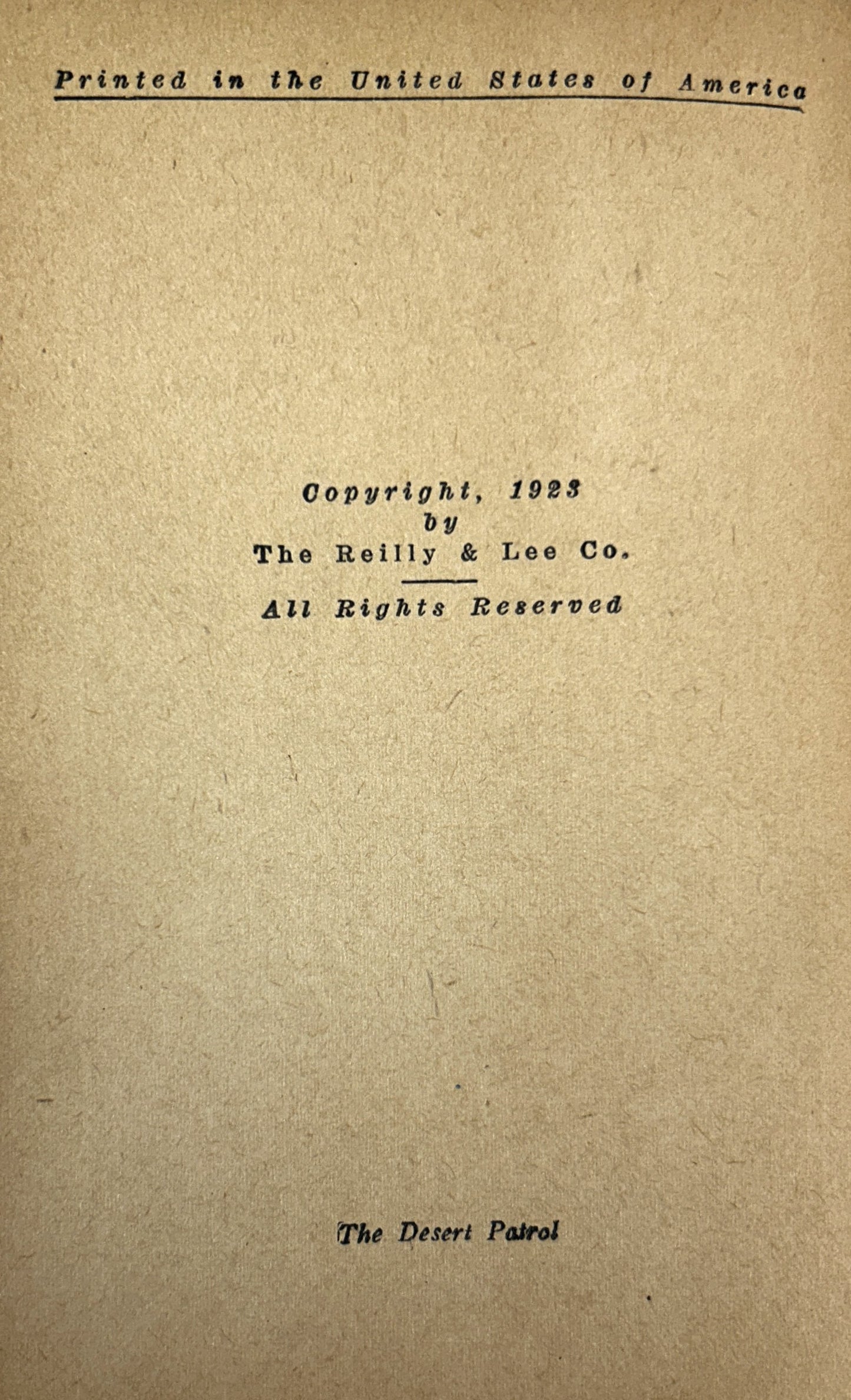 The Desert Patrol by Roy J. Snell 1923