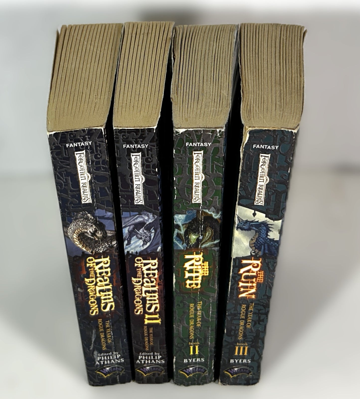 Set of 4 Forgotten Realms The Year of Rogue Dragons by Philip Athans & Richard Lee Byers 2004-2006