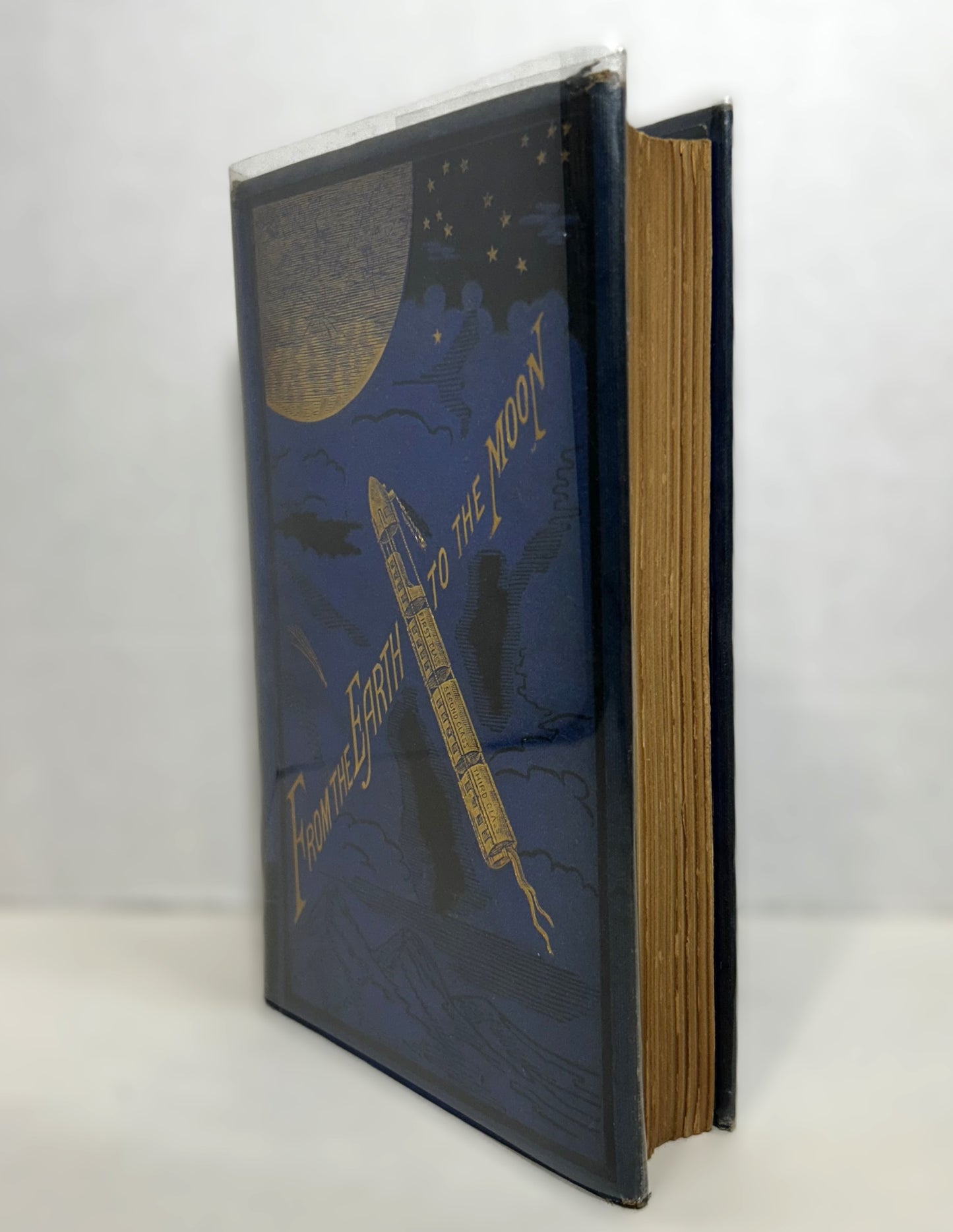 From Earth to the Moon by Jules Verne 1874 Hardcover 1st US Edition Fully Illustrated