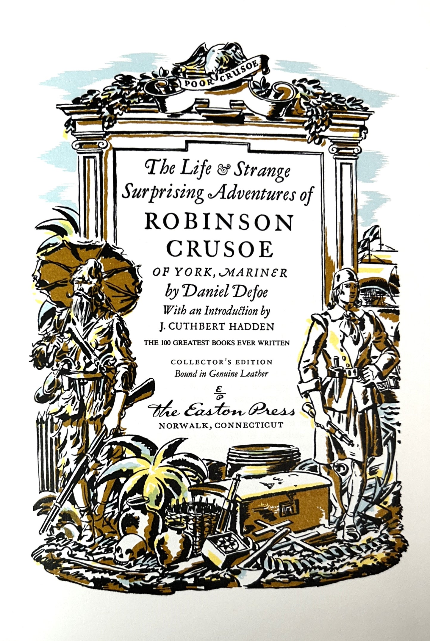 Easton Press: Robinson Crusoe by Daniel Defoe 1976