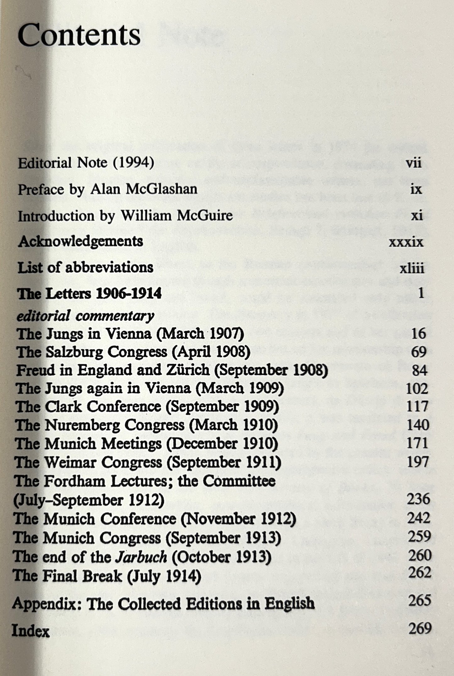 The Freud/Jung Letters by William McGuire 1979