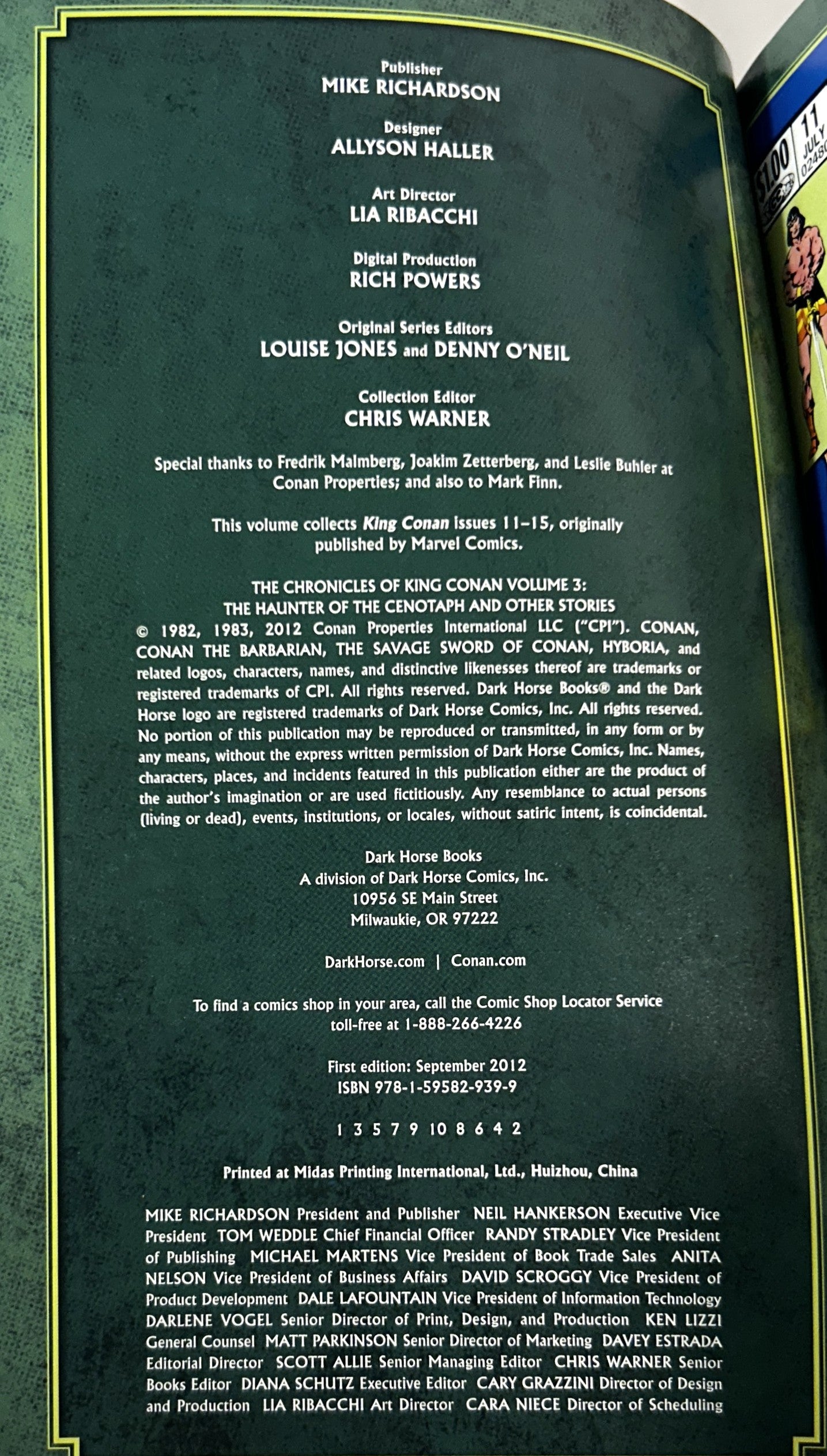 Set of 3 The Chronicles of King Conan 2012-2015 1st Printings