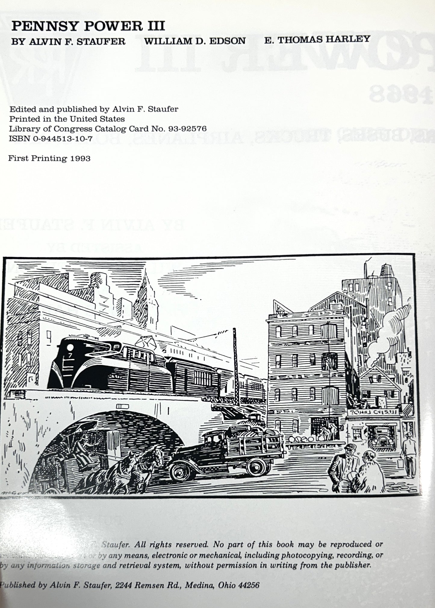 Set of 3 Pennsy Power by Alvin F. Staufer 1962-1993