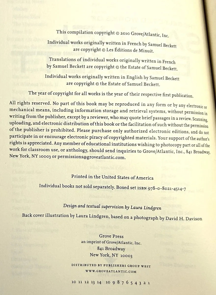 The Selected Works of Samuel Beckett 2010 Box Set