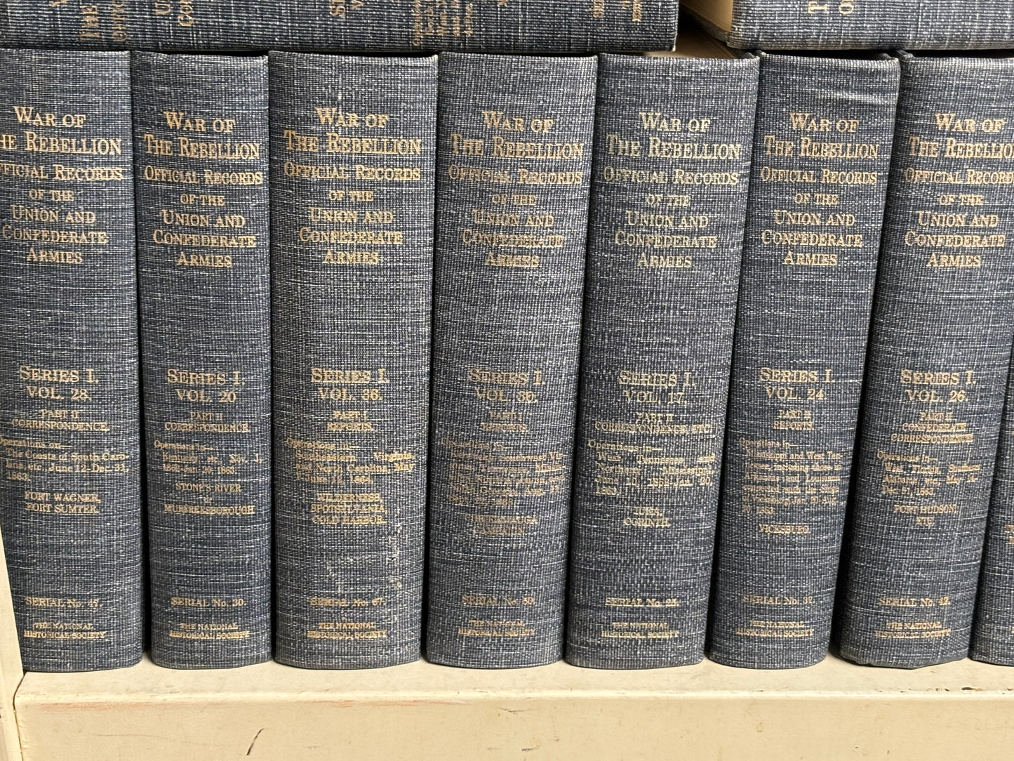 Complete Official Records War of the Rebellion 128 Volume HB 1970s Reprint Set (PICK UP ONLY - NO SHIPPING)