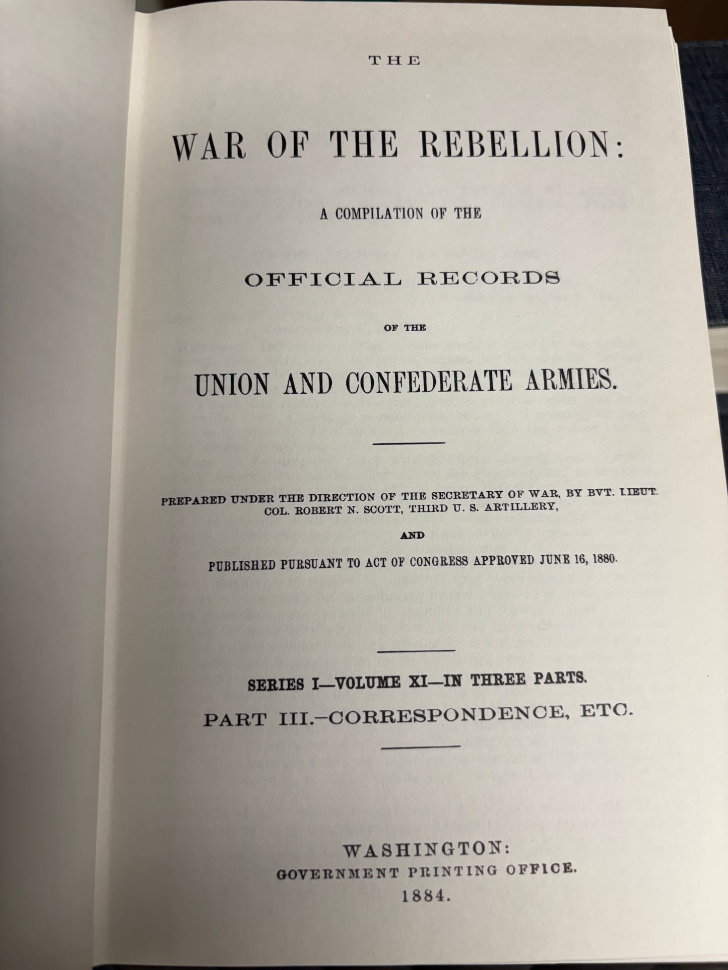 Complete Official Records War of the Rebellion 128 Volume HB 1970s Reprint Set (PICK UP ONLY - NO SHIPPING)