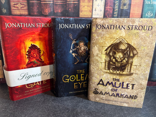 Bartimaeus Trilogy by Jonathan Stroud 3 Vol Set ALL SIGNED 1st Editions UK