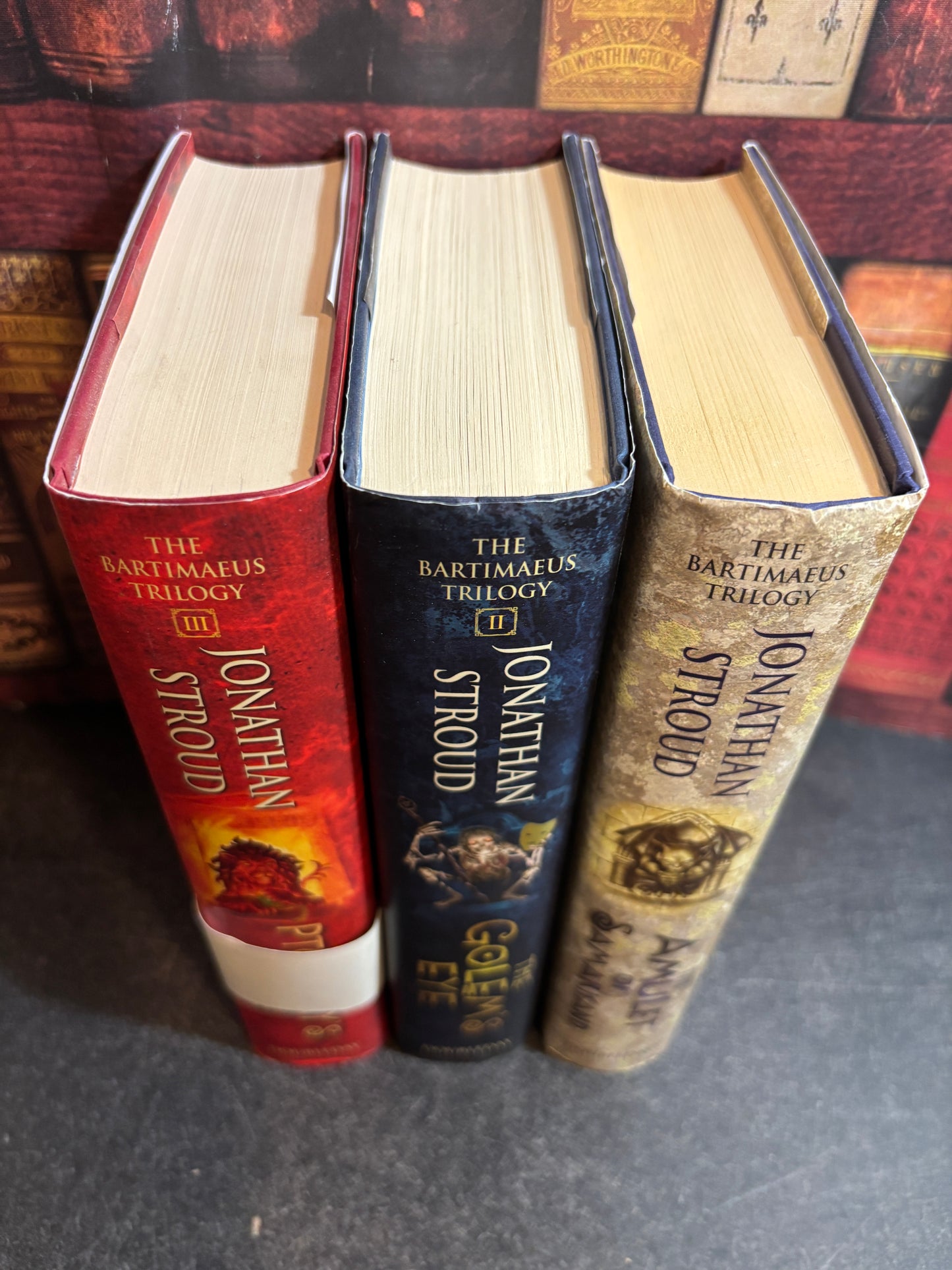 Bartimaeus Trilogy by Jonathan Stroud 3 Vol Set ALL SIGNED 1st Editions UK