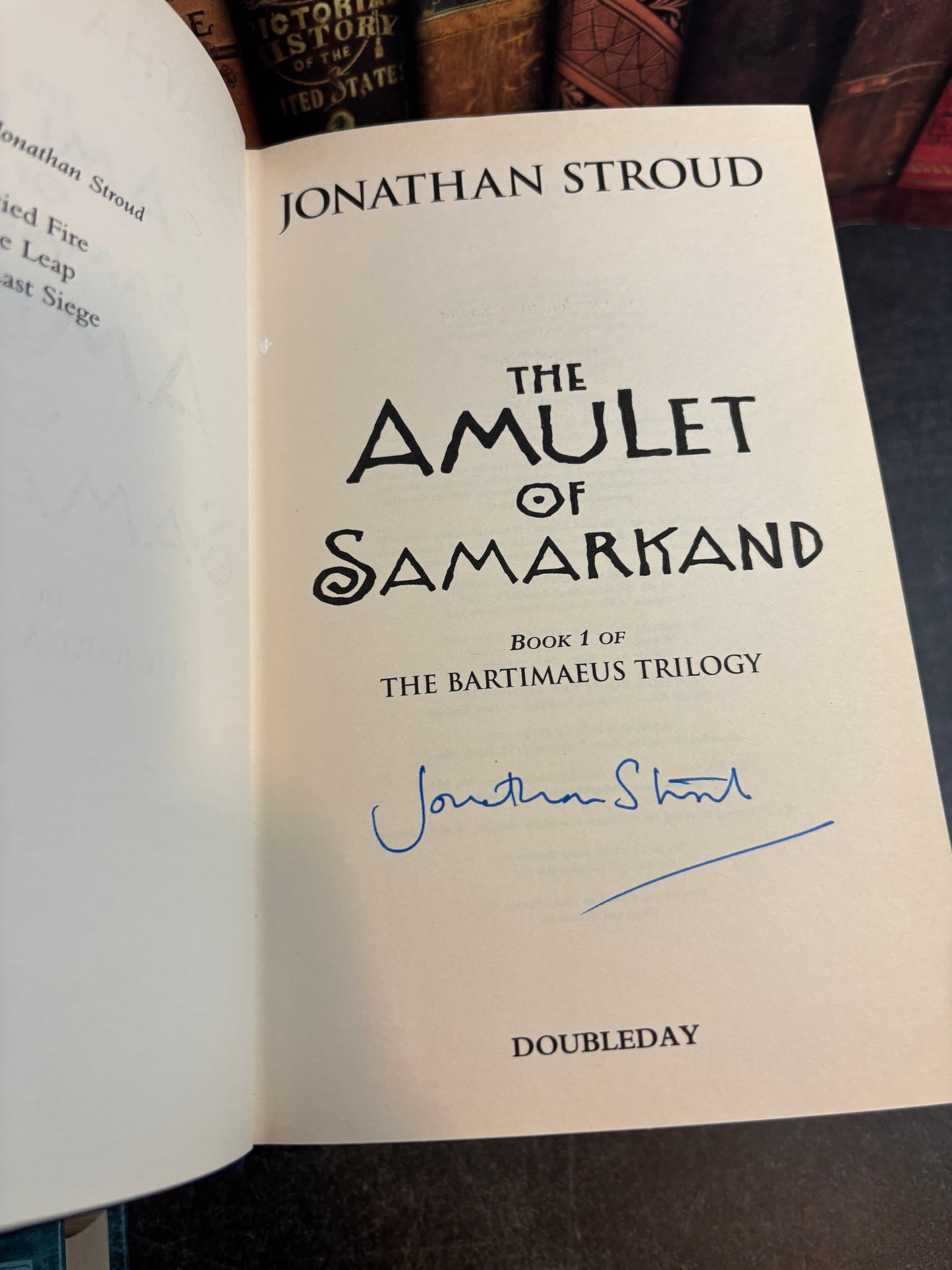 Bartimaeus Trilogy by Jonathan Stroud 3 Vol Set ALL SIGNED 1st Editions UK