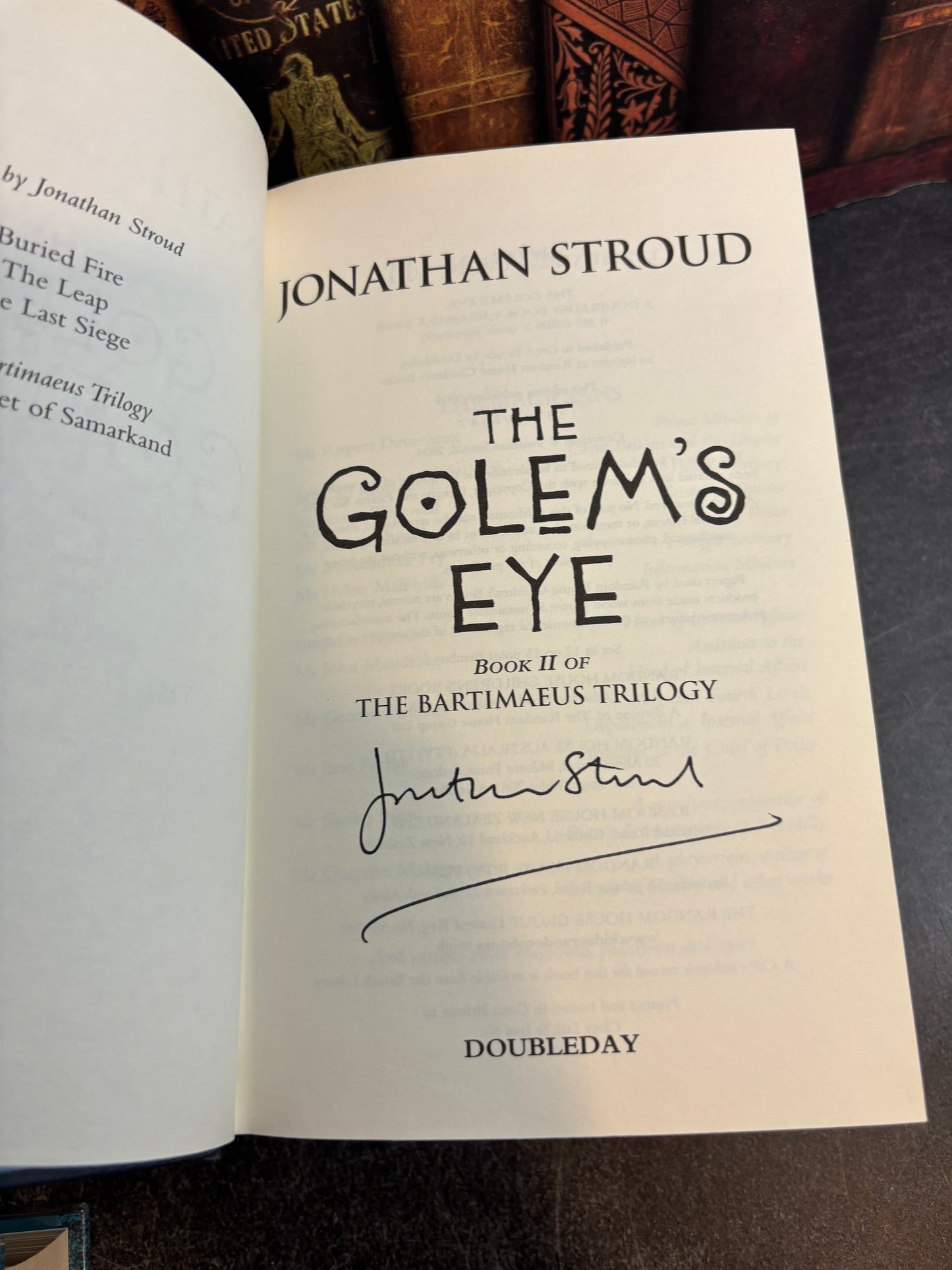 Bartimaeus Trilogy by Jonathan Stroud 3 Vol Set ALL SIGNED 1st Editions UK