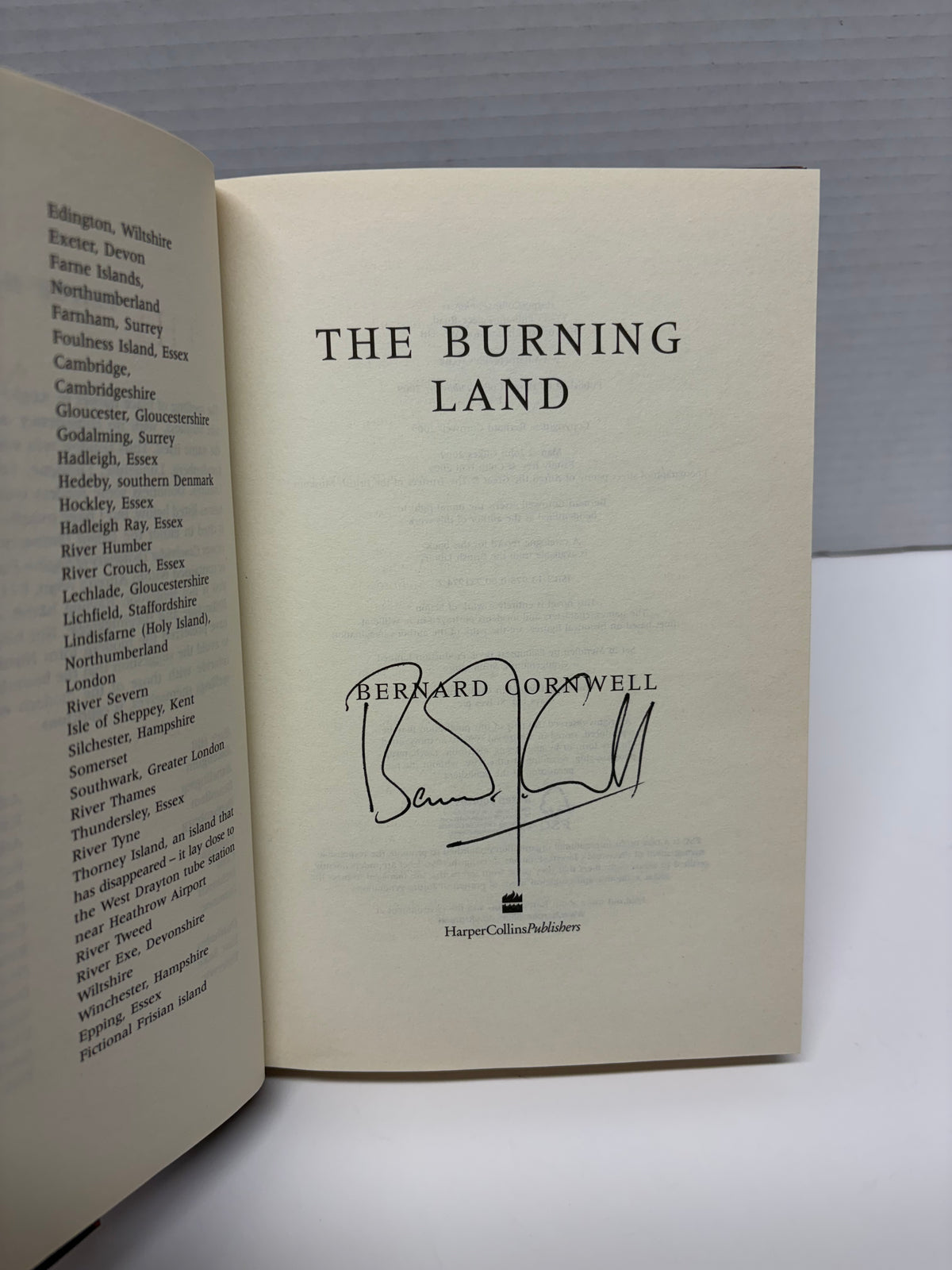 The Burning Land by Bernard Cornwell Hardcover UK 1st Edition SIGNED!