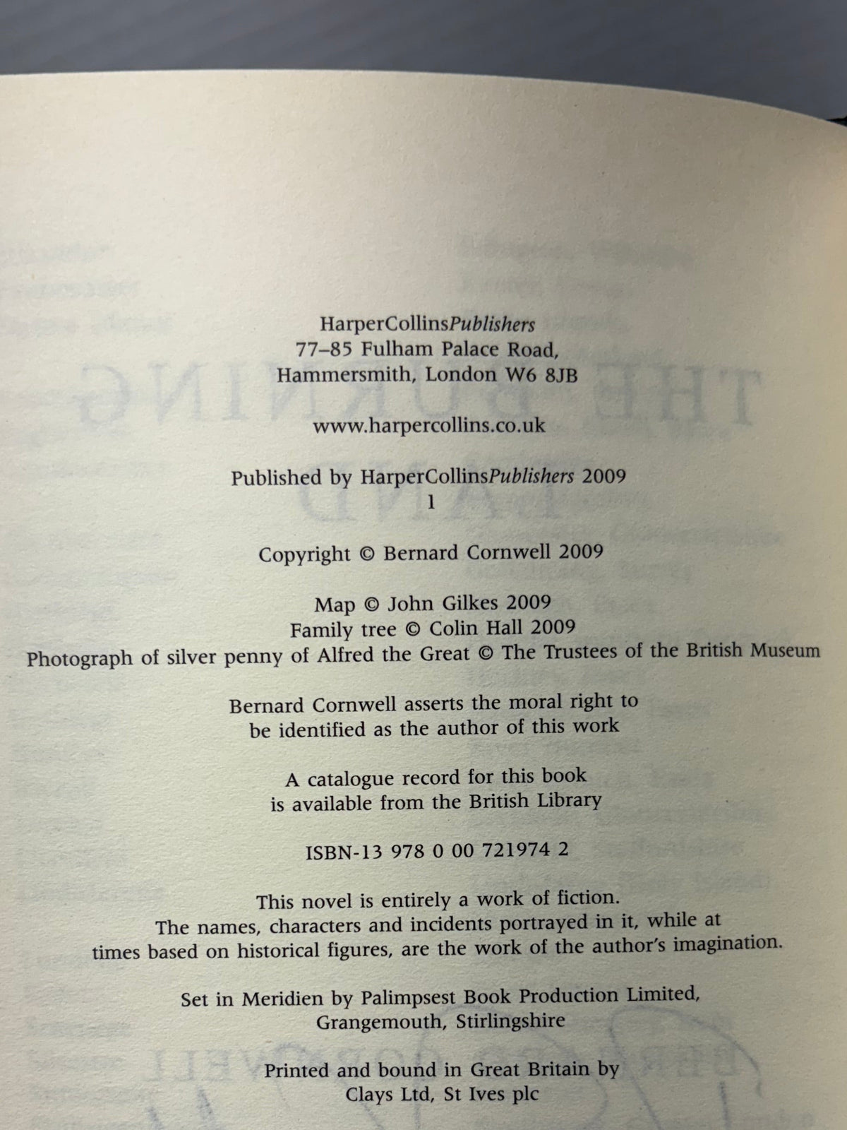 The Burning Land by Bernard Cornwell Hardcover UK 1st Edition SIGNED!