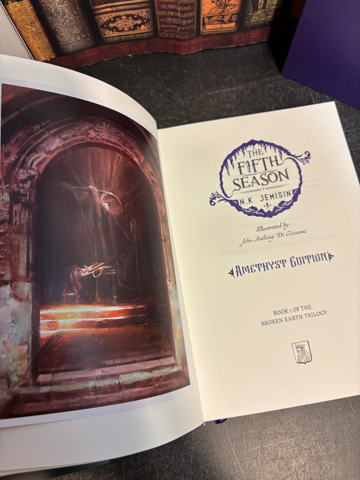 The Fifth Season by NK Jemisin - Curious King SIGNED 2x LIMITED Amethyst Edition #419/500 Illustrated