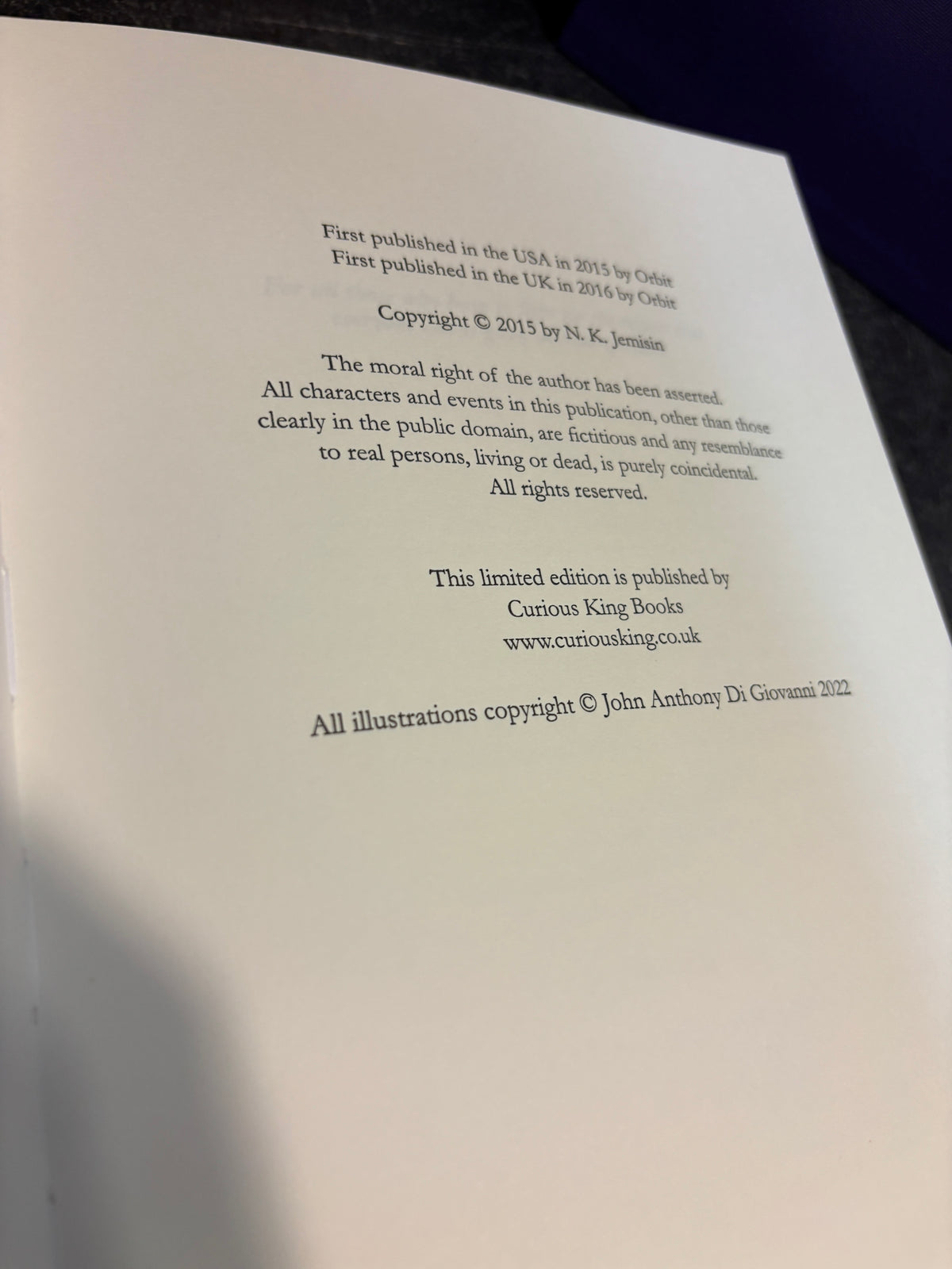 The Fifth Season by NK Jemisin - Curious King SIGNED 2x LIMITED Amethyst Edition #419/500 Illustrated