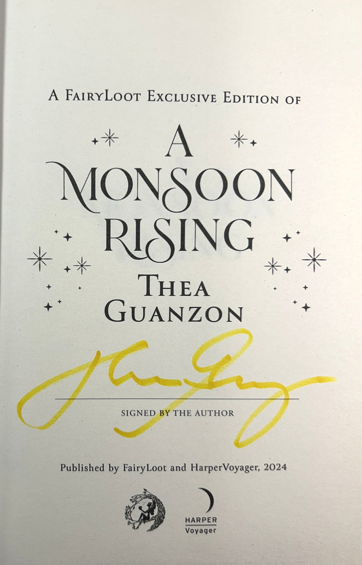 A Monsoon Rising (Hurricane Wars #2) by Thea Guanzon 2024 SIGNED Fairyloot Exclusive SPRAYED EDGES