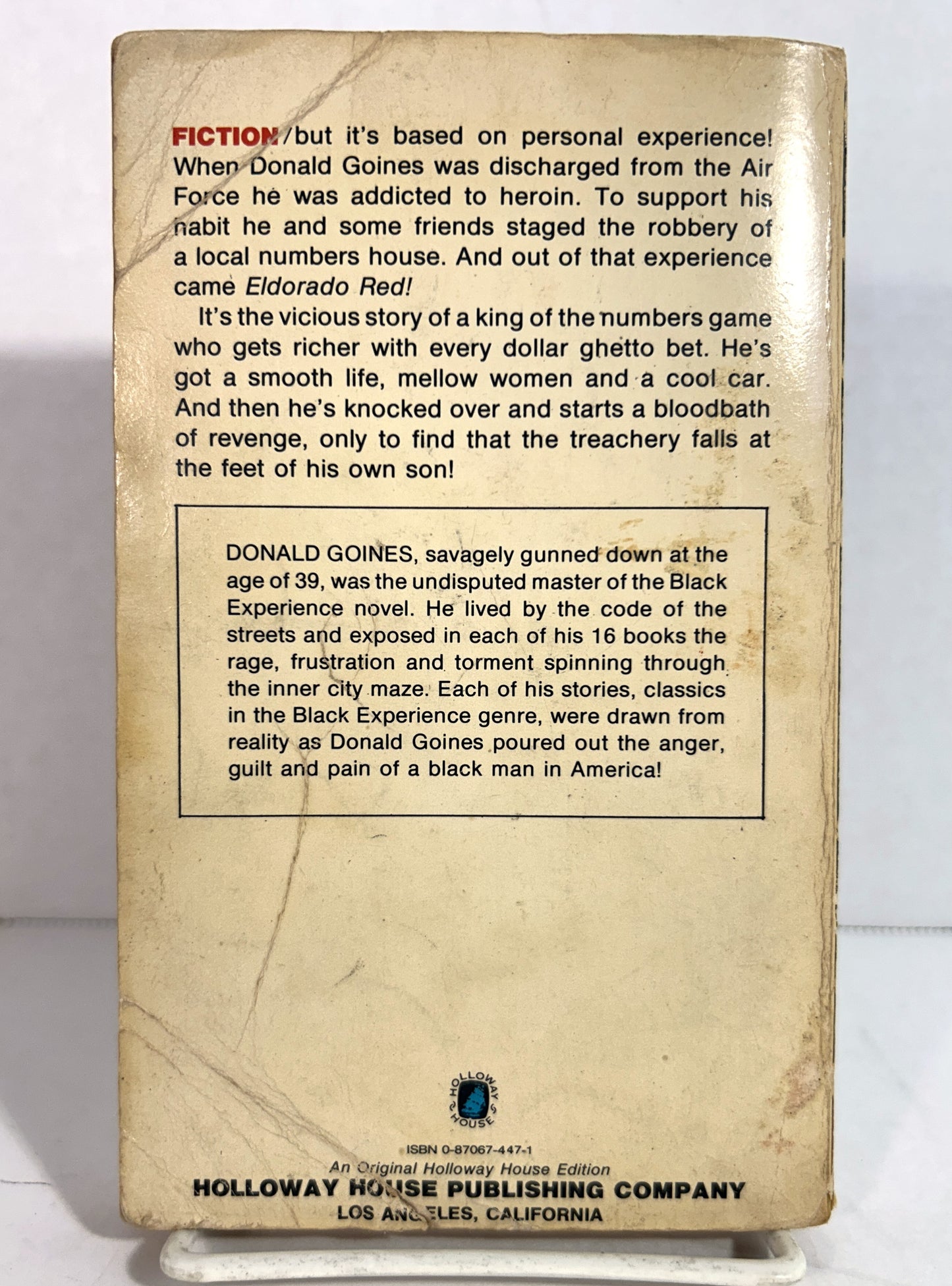 Eldorado Red by Donald Goines 1974 1st Printing