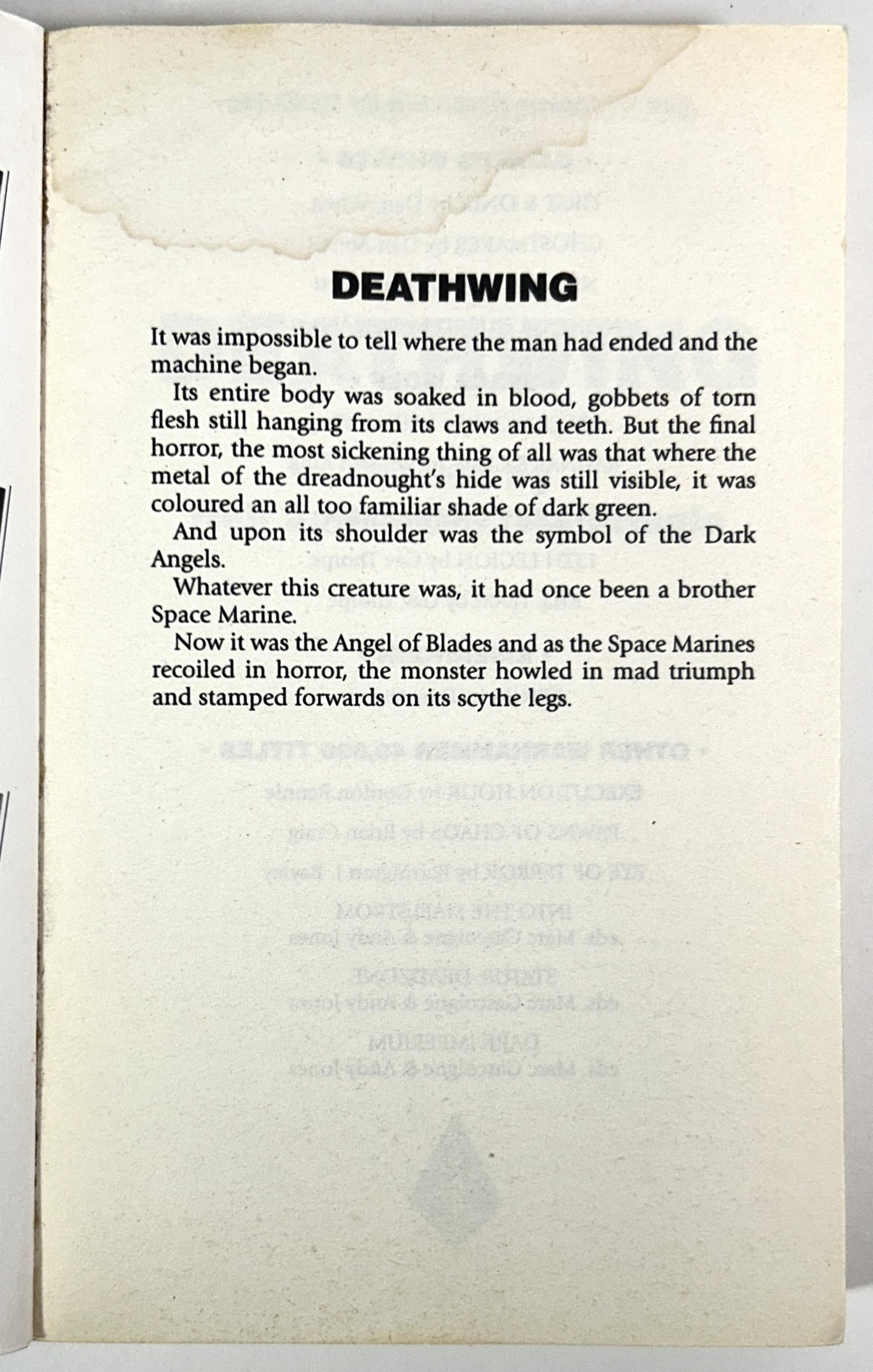 Warhammer 40,000: Deathwing by Neil Jones & David Pringle 2001