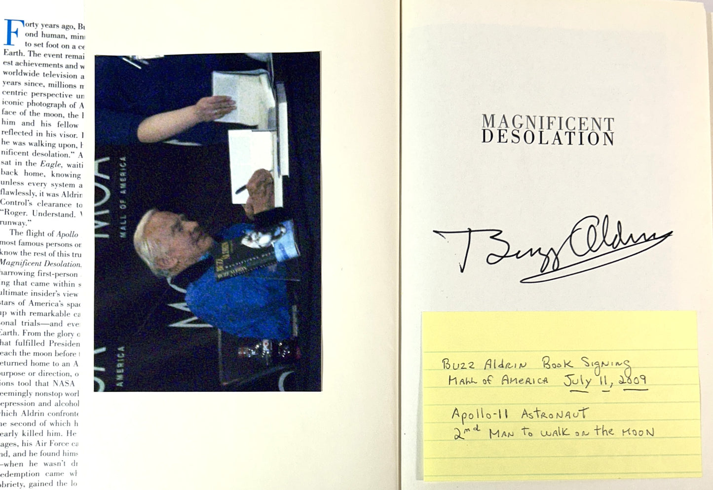 Magnificent Desolation by Buzz Aldrin w/ Ken Abraham 2009 SIGNED