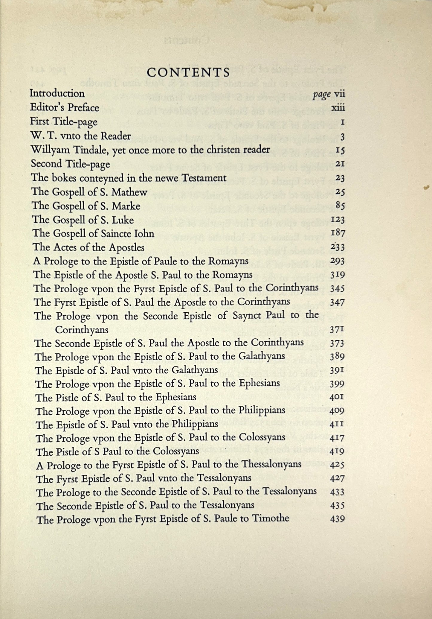 The New Testament translated by William Tyndale 1938