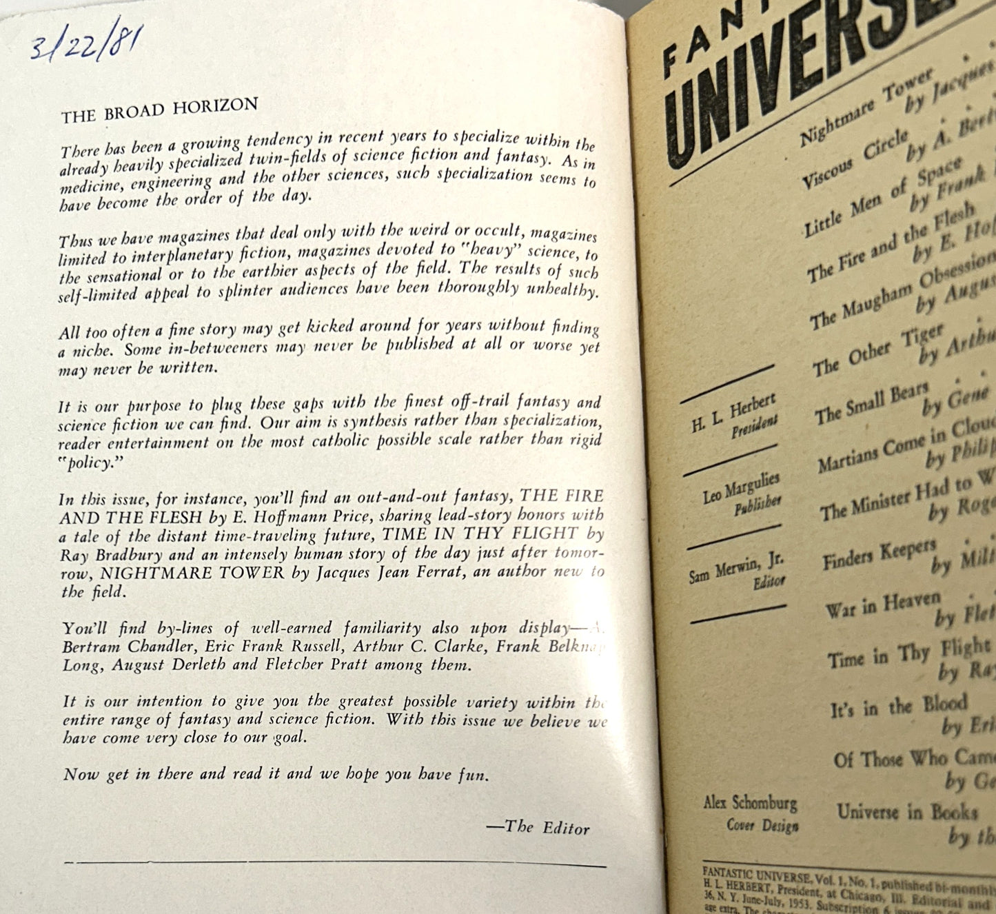 Fantastic Universe Science Fiction June-July 1953
