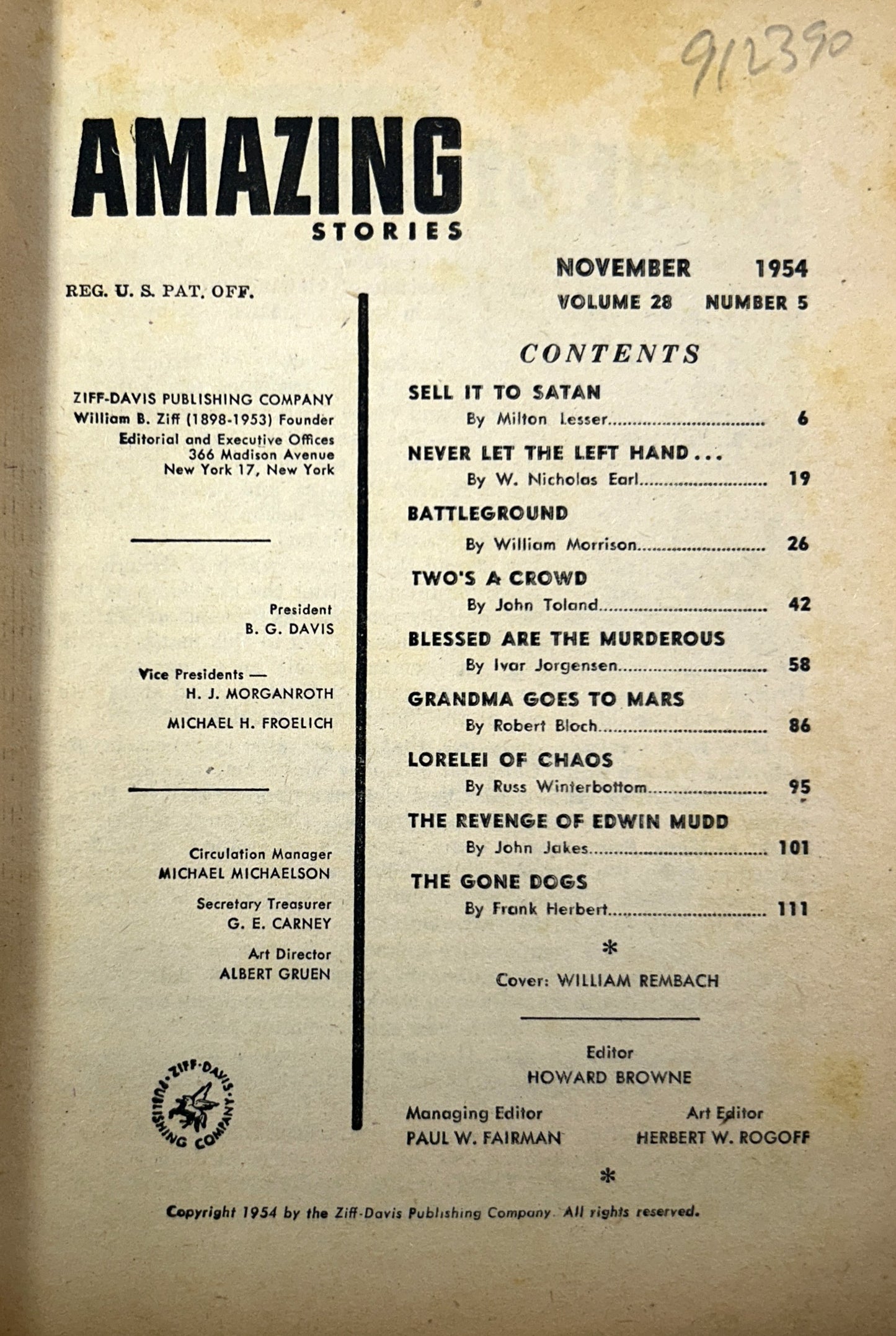 Amazing Stories November 1954
