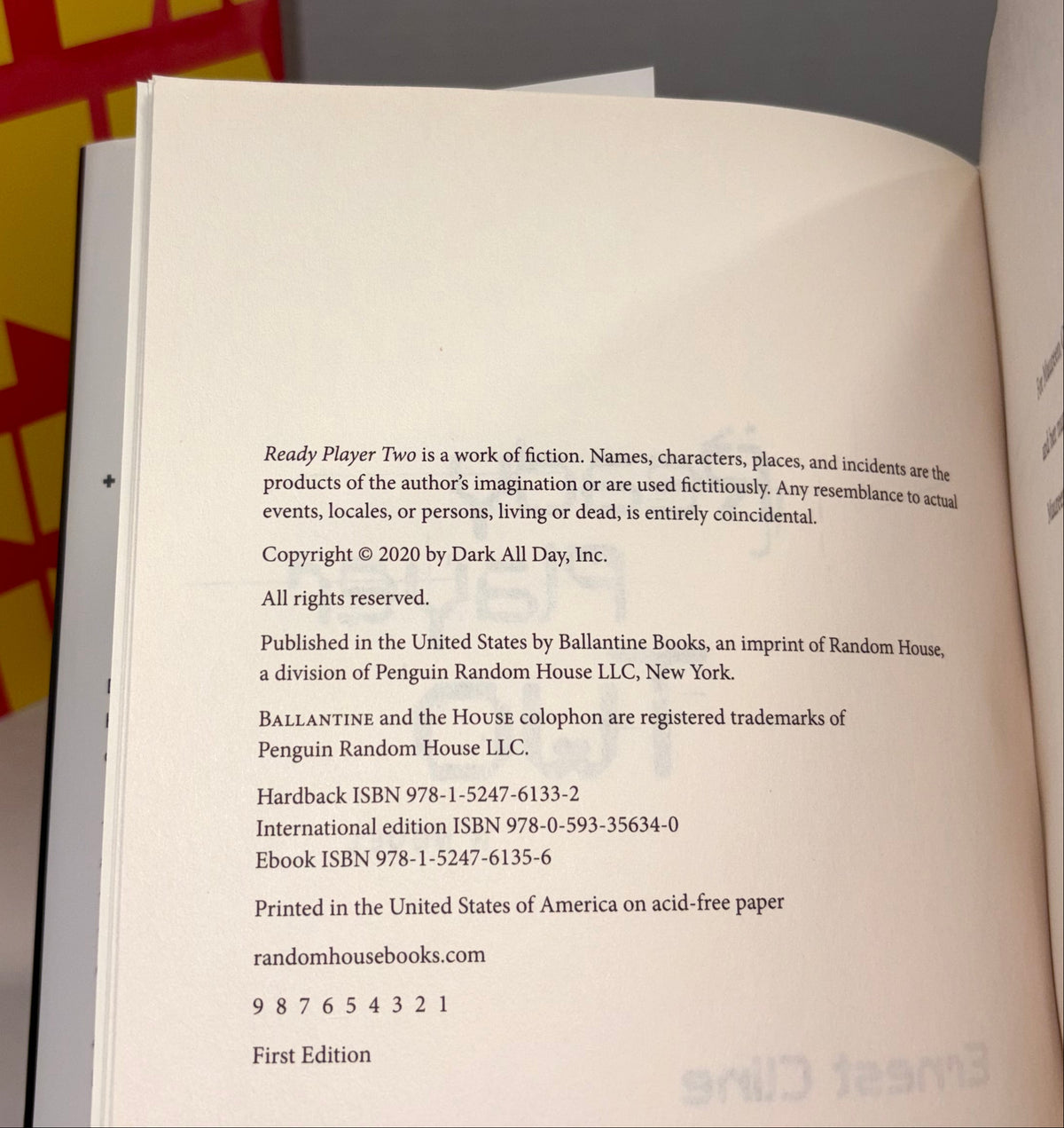 vol 2 copyright page