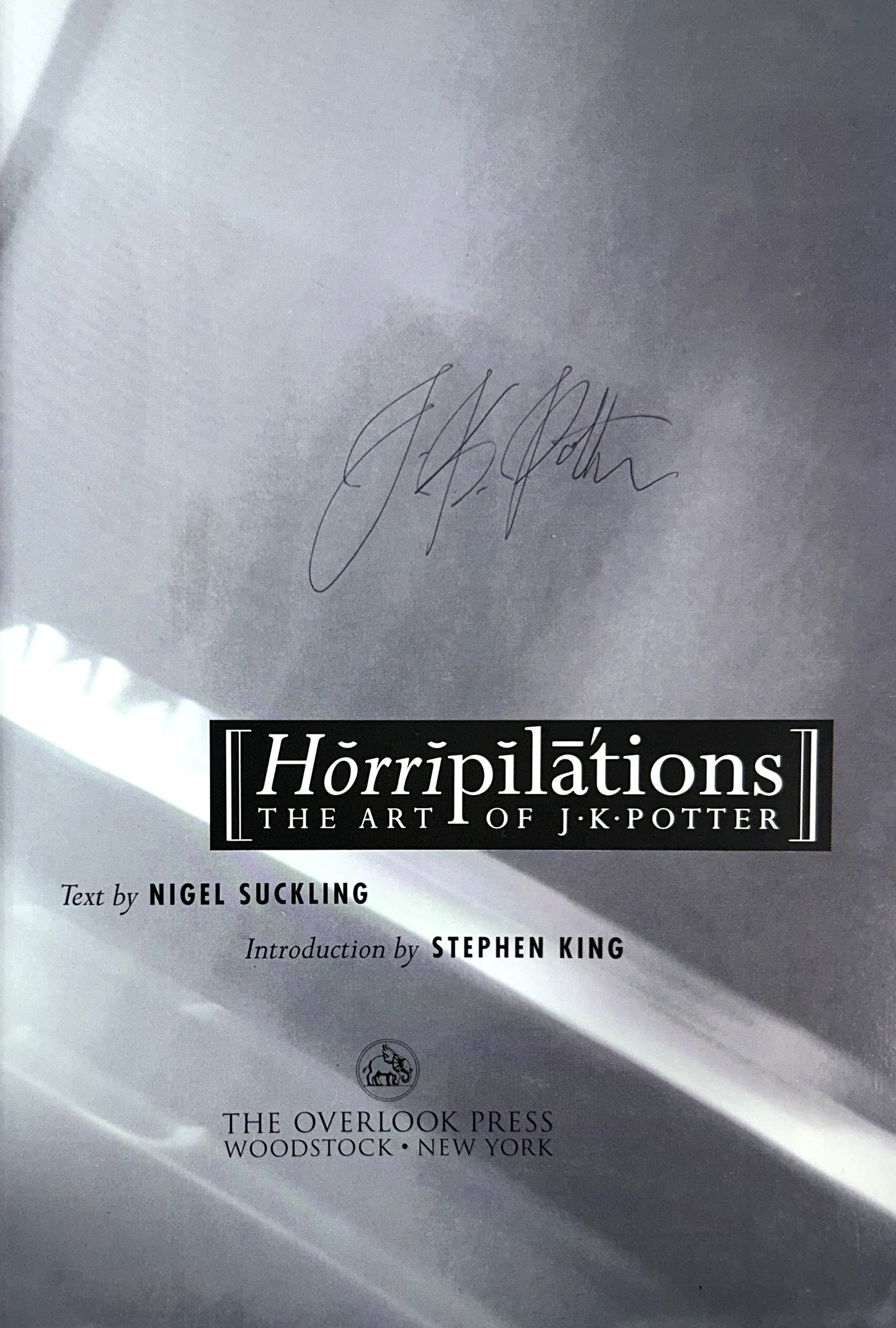 Horripilations: The Art of JK Potter w/ Intro by Stephen King 1995 SIGNED