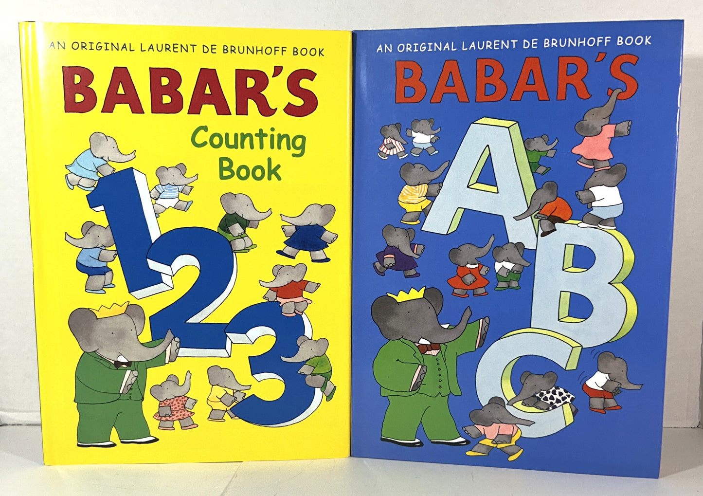 Set of 2 Babar by Laurent de Brunhoff 2001-2003 SIGNED