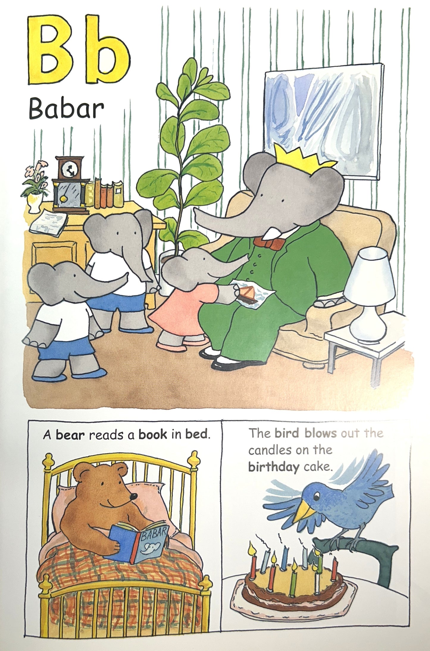 Set of 2 Babar by Laurent de Brunhoff 2001-2003 SIGNED
