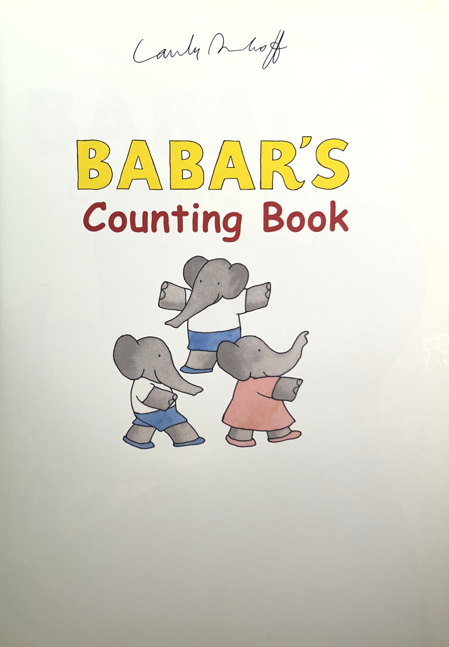 Set of 2 Babar by Laurent de Brunhoff 2001-2003 SIGNED