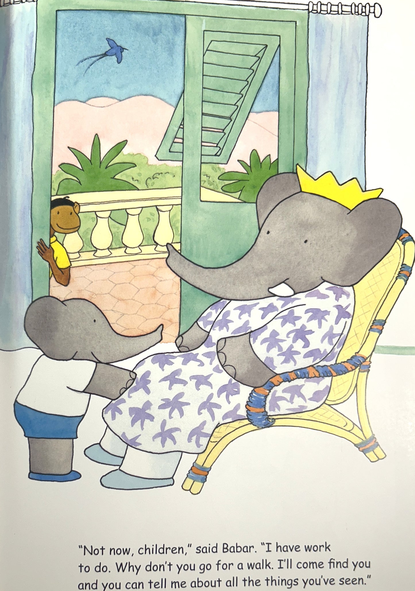Set of 2 Babar by Laurent de Brunhoff 2001-2003 SIGNED