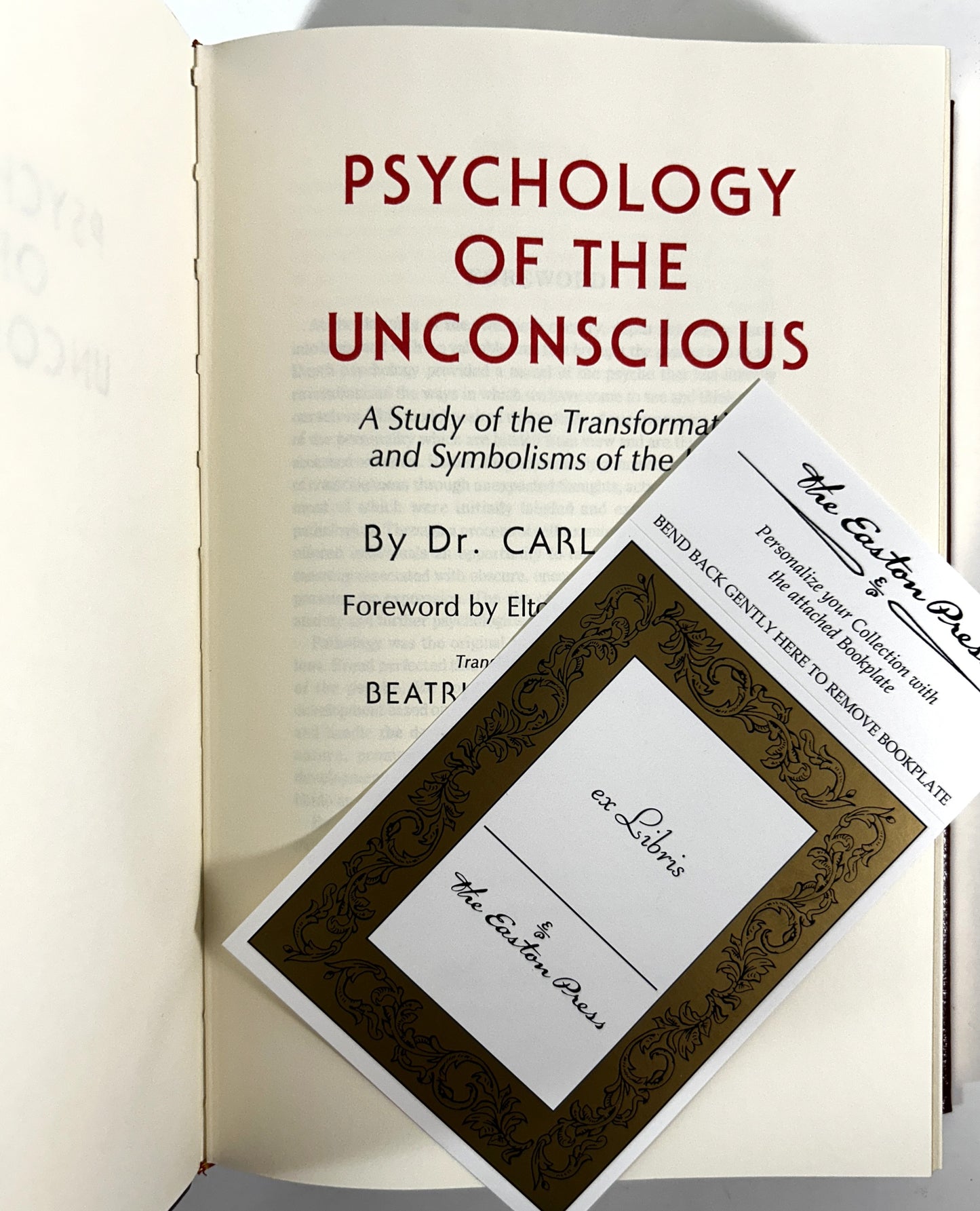 Easton Press: Psychology of the Unconscious by Carl G. Jung 1995