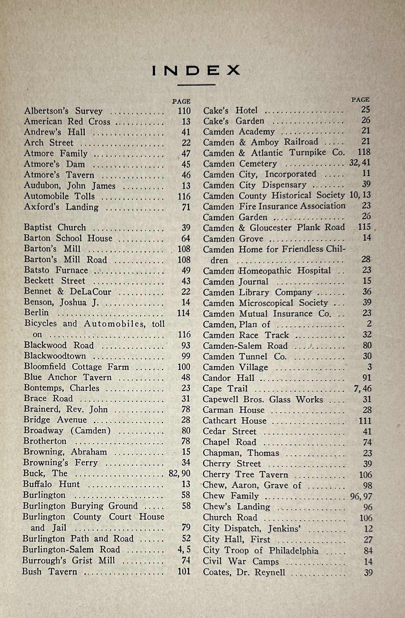 Camden History Vol. 2 Part 2: Indian Trails and Early Paths by the Camden County Historical Society 1938