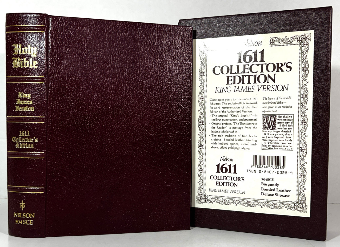 Holy Bible KJV 1611 Collector's Edition 1989 Full Leather w/ Slipcase